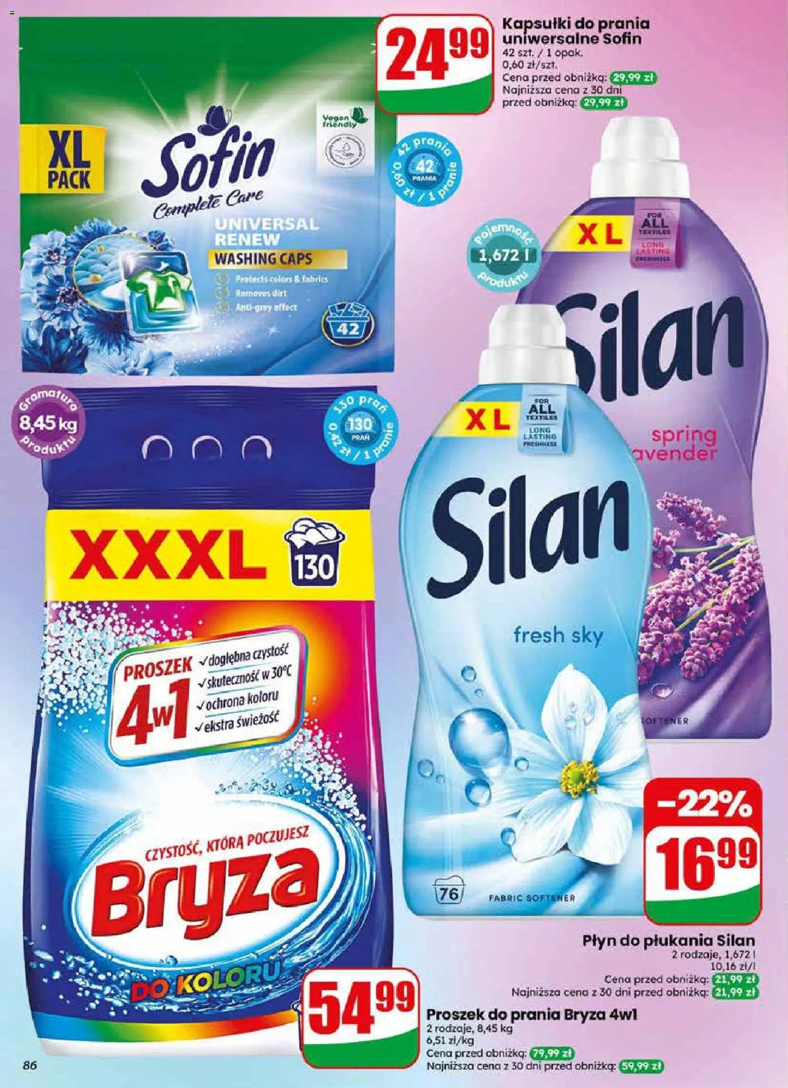 Dino gazetka od 17.06.2026 | Strona: 86 | Produkty: Kapsułki do prania, Proszek do prania, Detergent