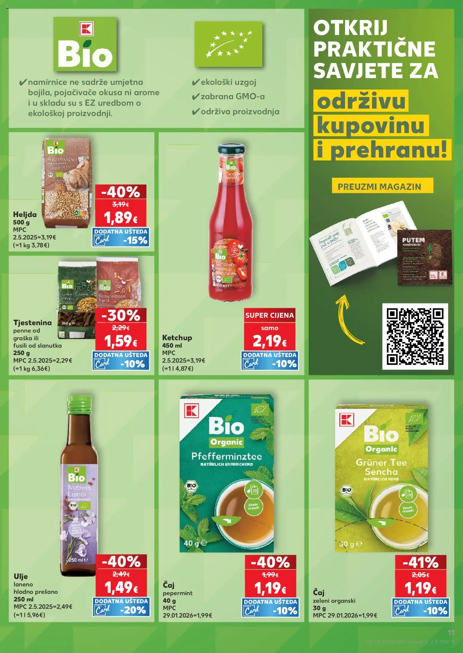 Kaufland katalog | vrijedi od 22.07.2026 | Stranica: 11 | Proizvodi: Ulje, Čaj, Tjestenina, Pasta