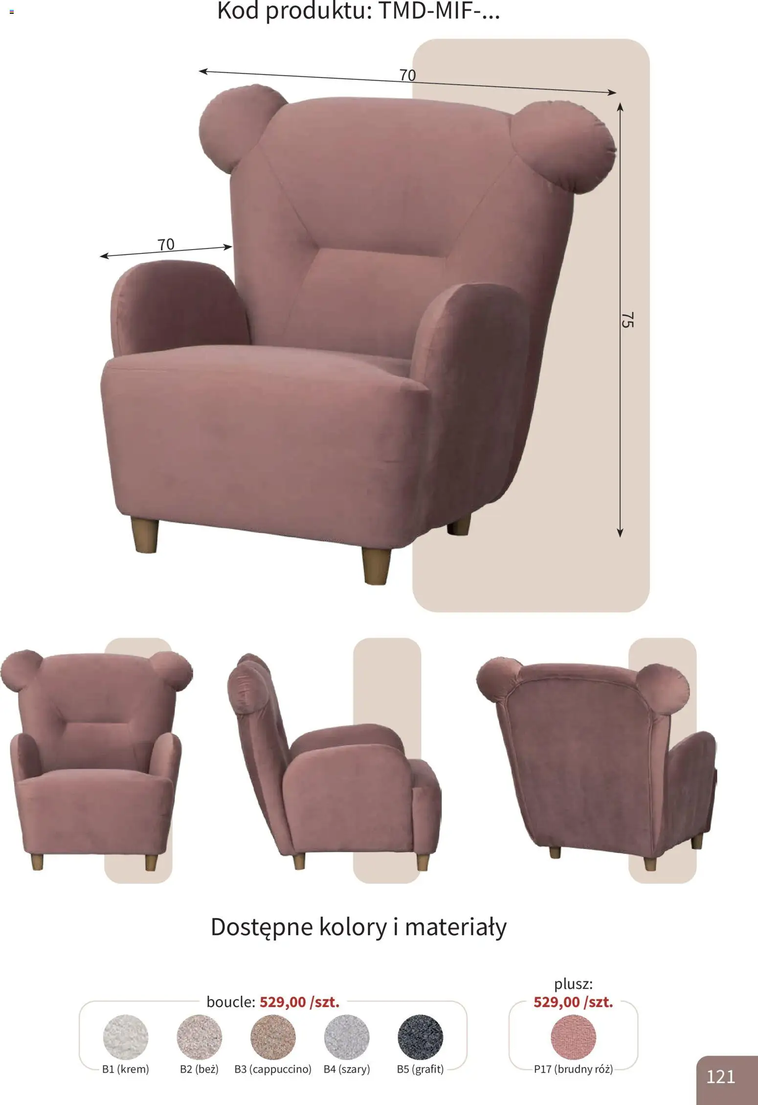 Bodzio Katalog od 01.08.2026 | Strona: 121 | Produkty: Cappuccino, Róż, Krem