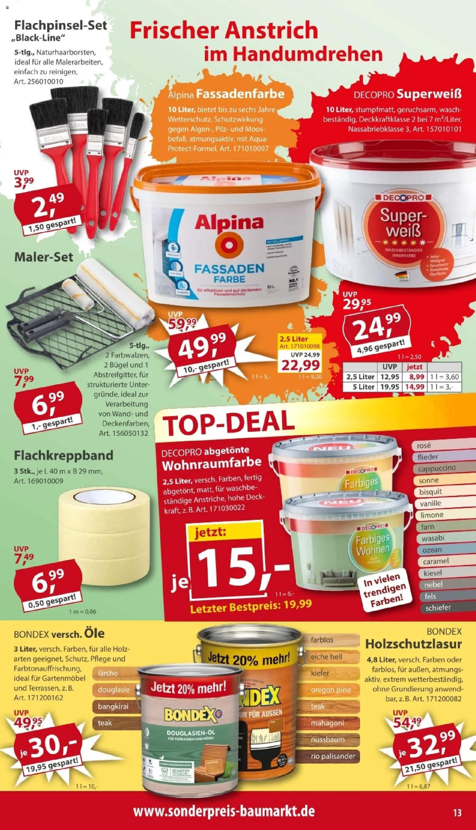 Sonderpreis Baumarkt Prospekt – gültig ab 01.08.2026 | Seite: 13 | Produkte: Gartenmöbel, Tür