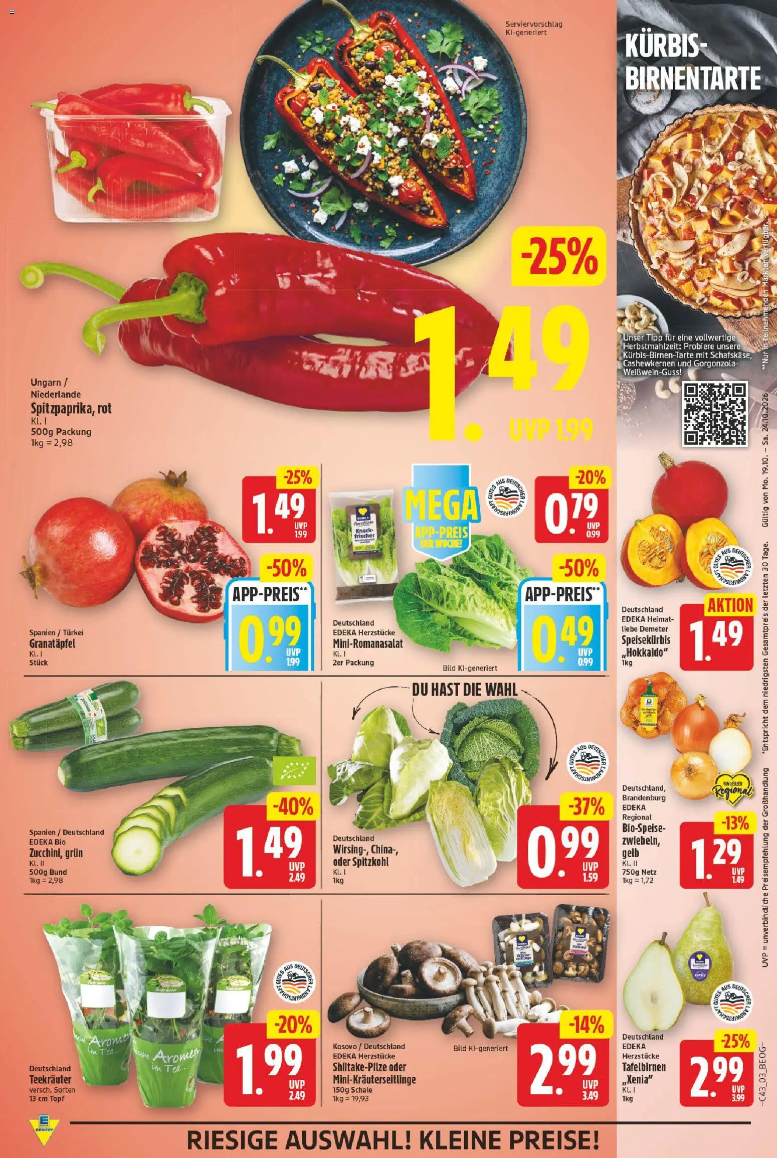 E center Prospekt – gültig ab 19.10.2026 | Seite: 3 | Produkte: Granatapfel, Kürbis
