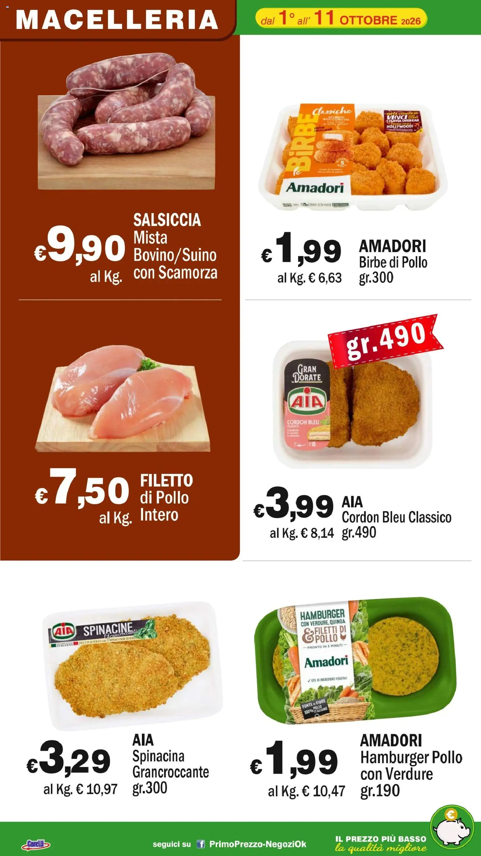 Volantino Primo Prezzo del 01/10/2026 | Pagina: 31 | Prodotti: Pollo, Verdure, Ingredienti, Basso