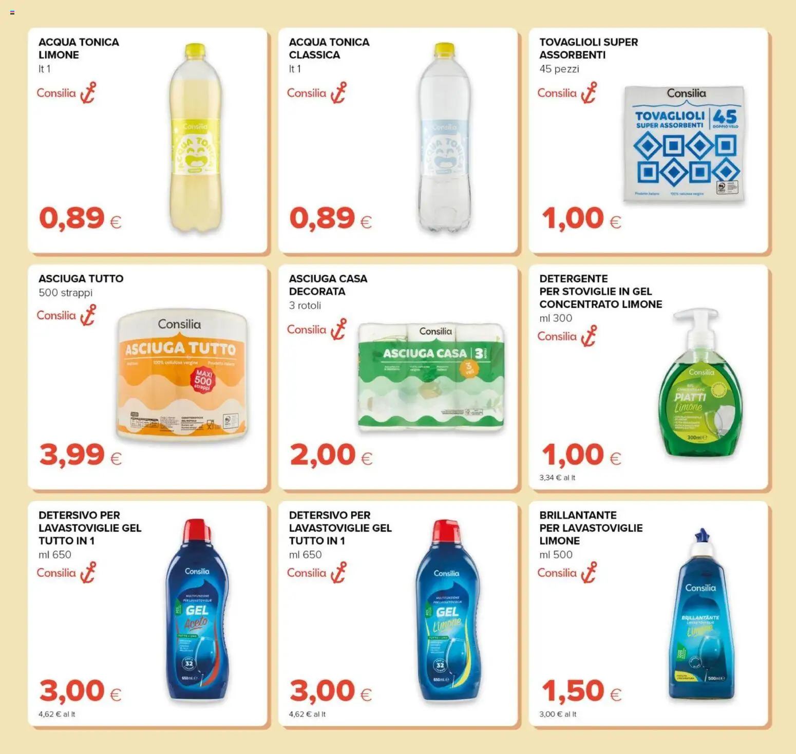 Volantino Tigre del 21/08/2026 | Pagina: 29 | Prodotti: Detergente, Acqua, Gel per lavastoviglie, Lavastoviglie