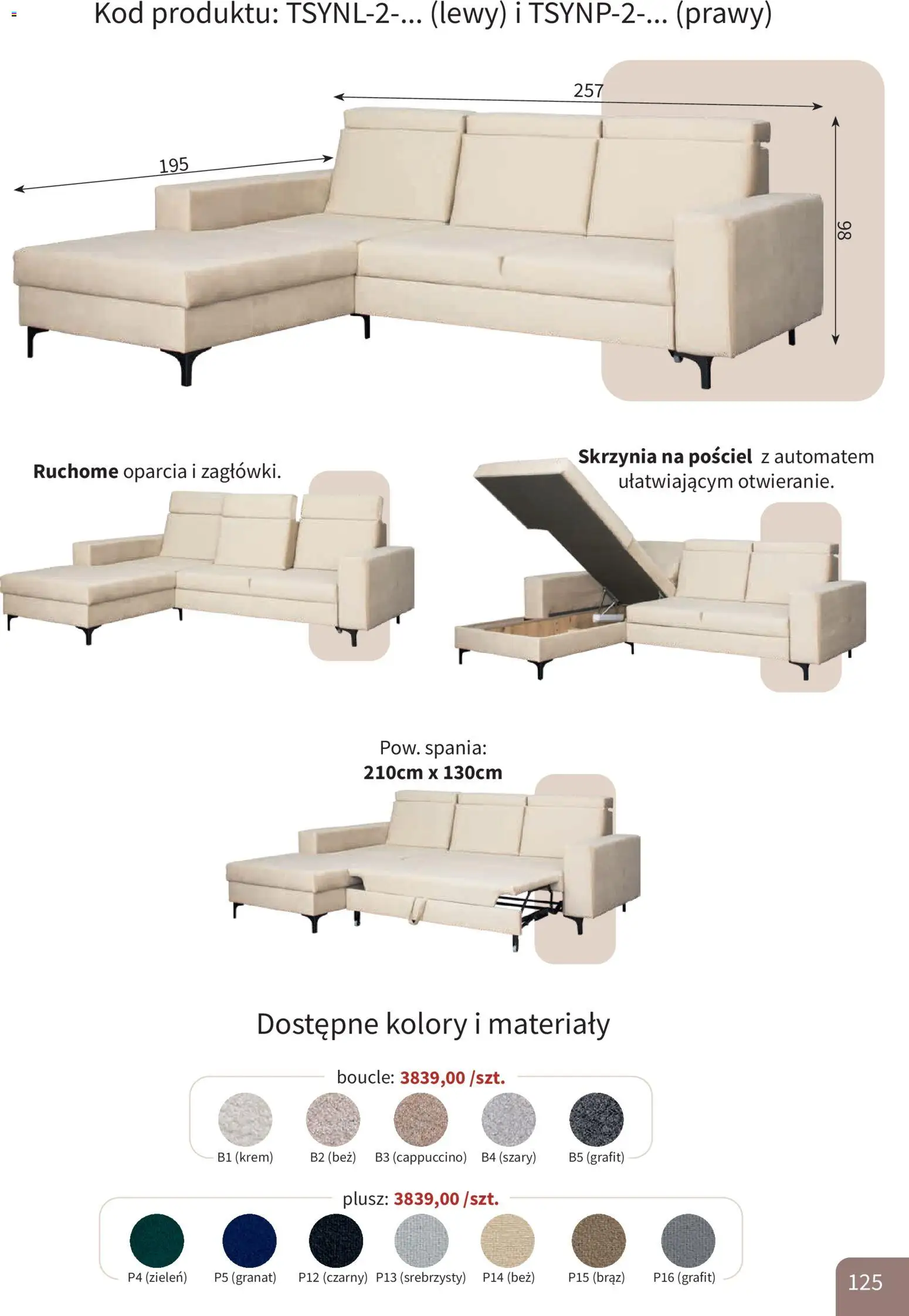 Bodzio Katalog od 01.08.2026 | Strona: 125 | Produkty: Pościel, Cappuccino, Krem