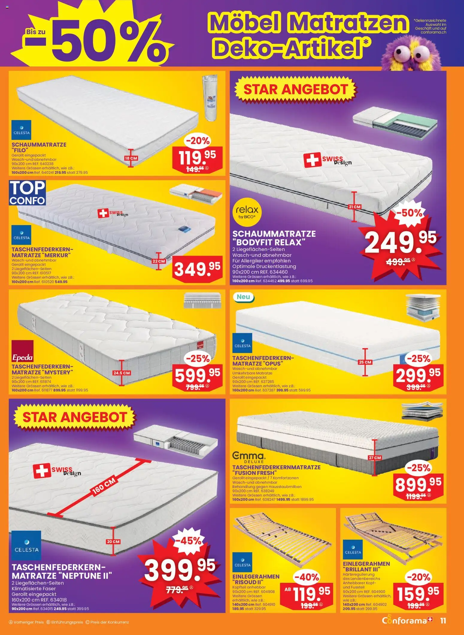 Conforama aktionen – gültig ab 30.09.2026 | Seite: 11 | Produkte: Matratze