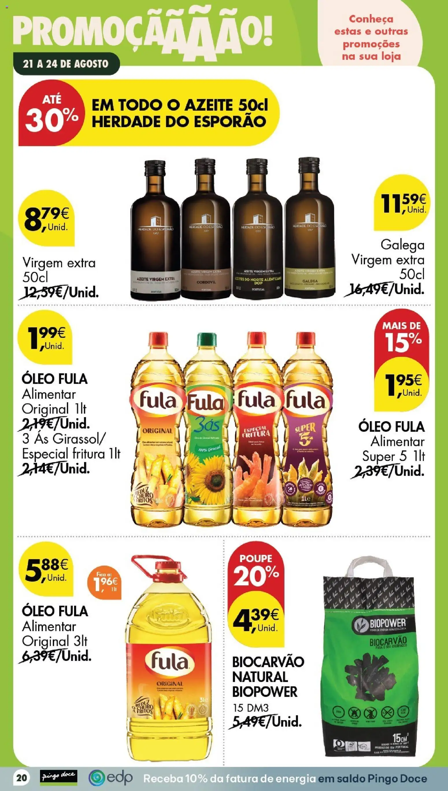 Pingo Doce Poupe este Fim de Semana │ válido de 21/08/2026 | Página: 20 | Produtos: Azeite, Óleo, Azeite virgem extra