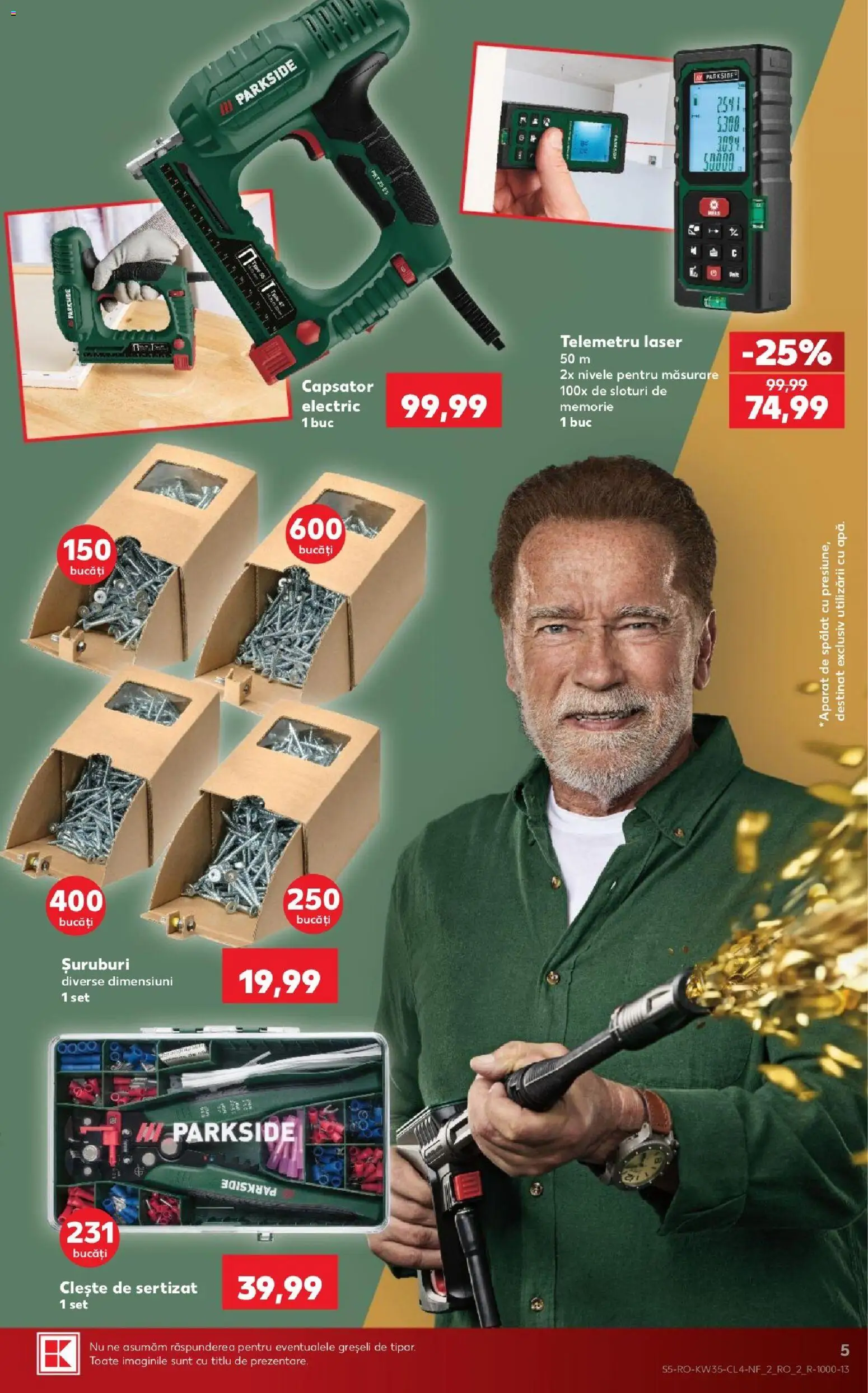Noul catalog Kaufland – valabil de la 26.08.2026 | Pagină: 5 | Produse: Memorie, Telemetru, Clește, Parkside