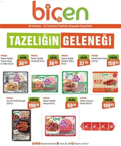 25 Haziran 2026 tarihinden itibaren geçerli olan Biçen Market kataloğu önizlemesi