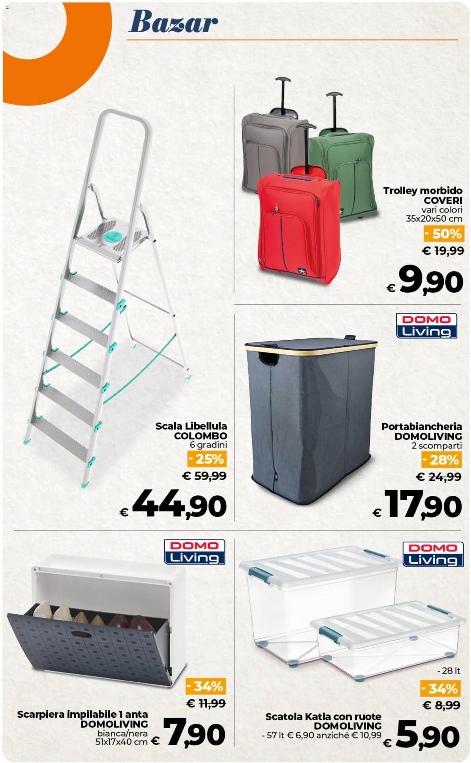 Volantino Ipercoop del 11/09/2026 | Pagina: 58 | Prodotti: Scala, Scarpiera, Trolley, Scatola