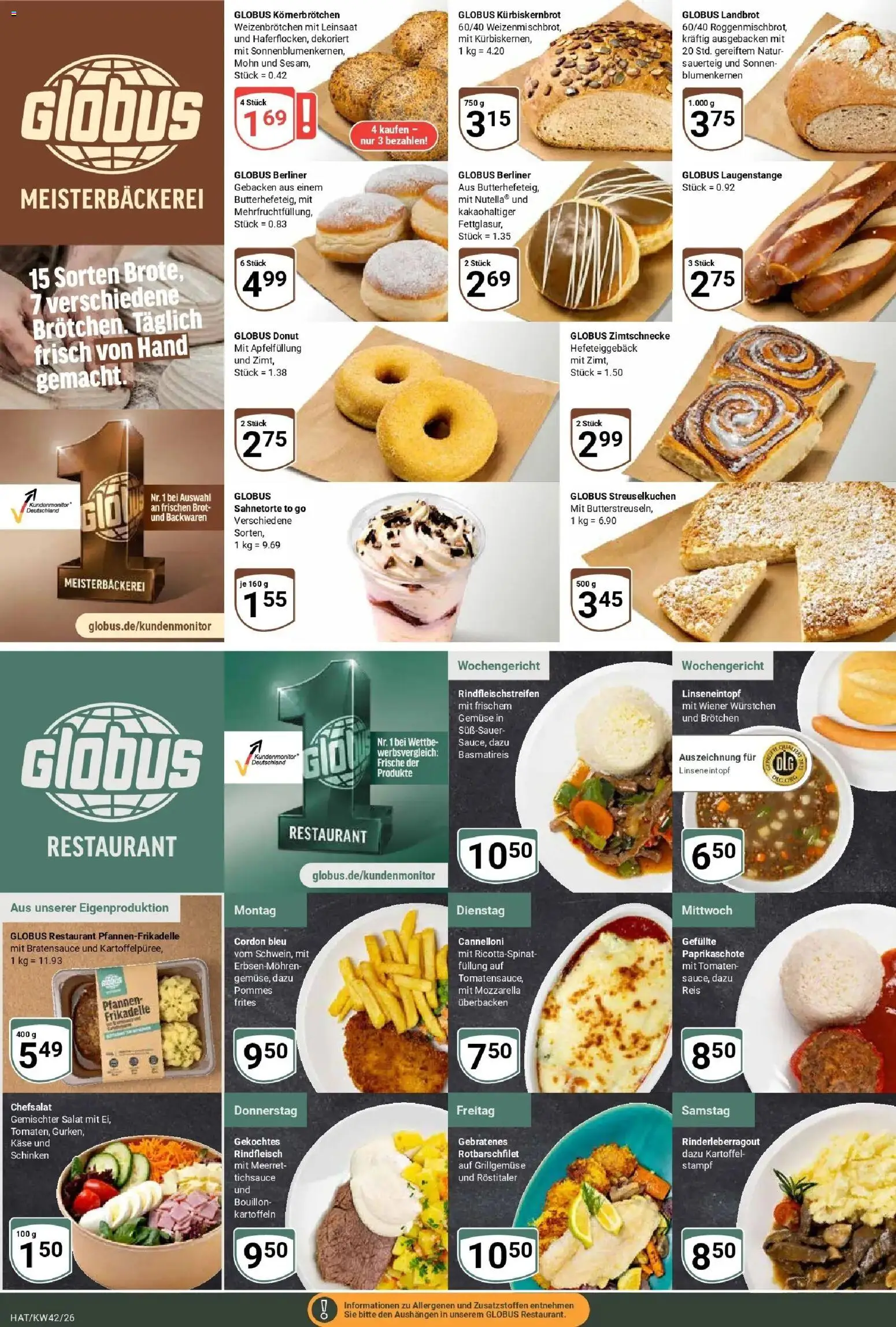 Globus Prospekt Hattersheim (ab 12.10.2026) » Angebote online | Seite: 9 | Produkte: Berliner, Reis, Rindfleisch, Salat