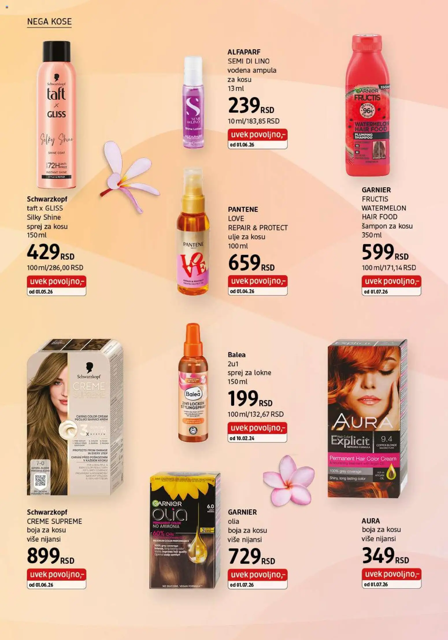 DM Drogerie katalog - važi od 01.08.2026 | Strana: 18 | Proizvode: Garnier, Pantene, Šampon, Ulje