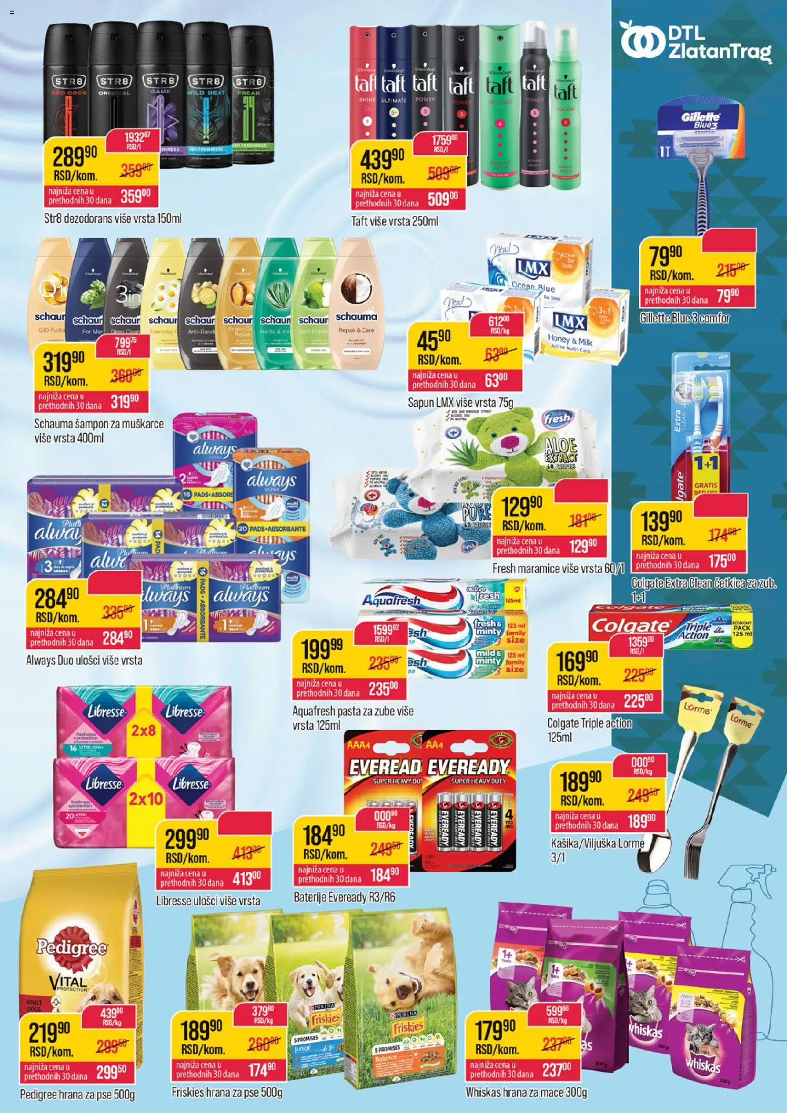 Zlatan Trag katalog - važi od 21.10.2026 | Strana: 11 | Proizvode: Purina, Colgate, Ulošci, Dezodorans