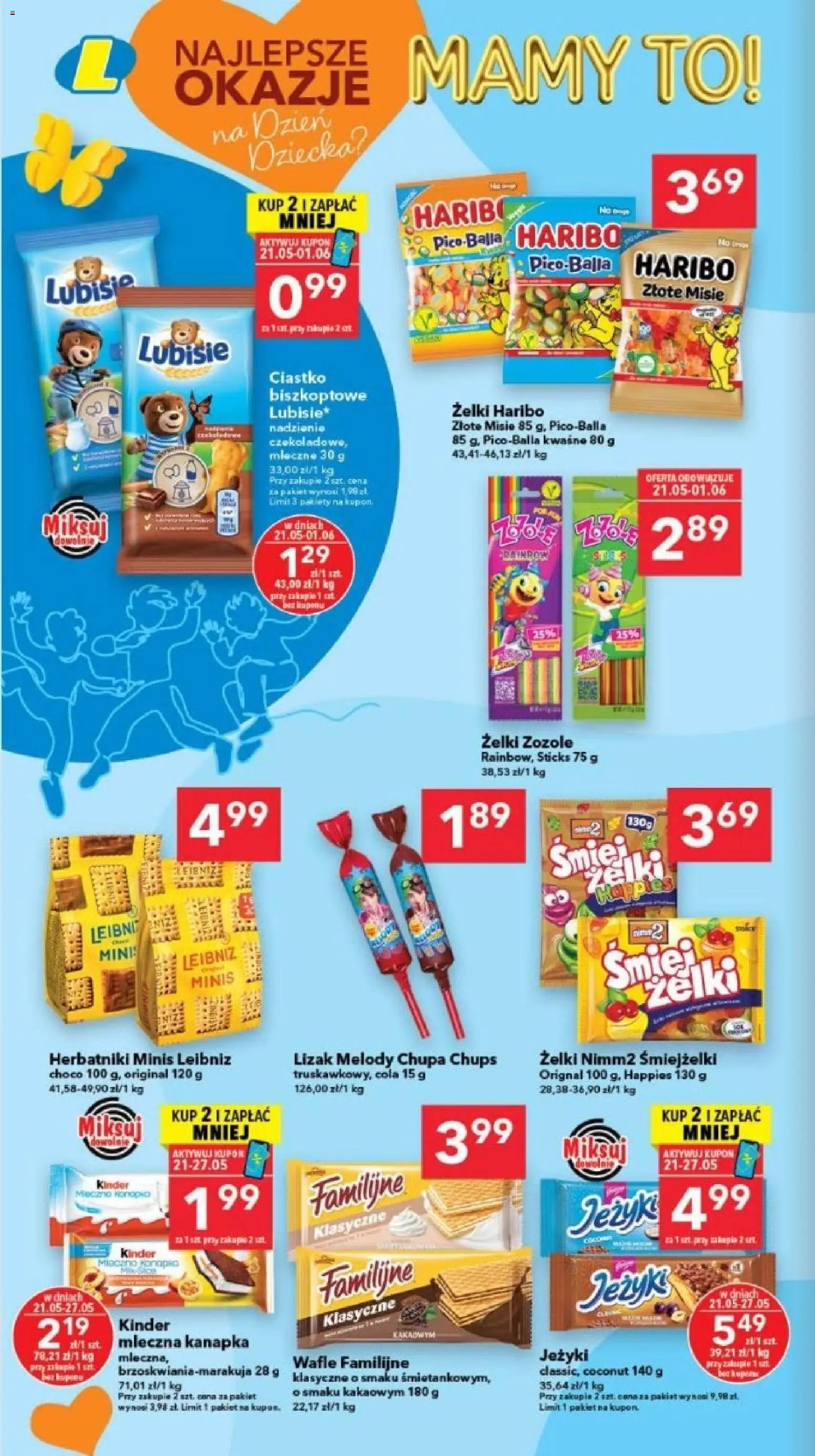 Lewiatan gazetka - Szczecin od 21.05.2026 | Strona: 4 | Produkty: Żelki haribo, Wafle, Herbatniki, Żelki