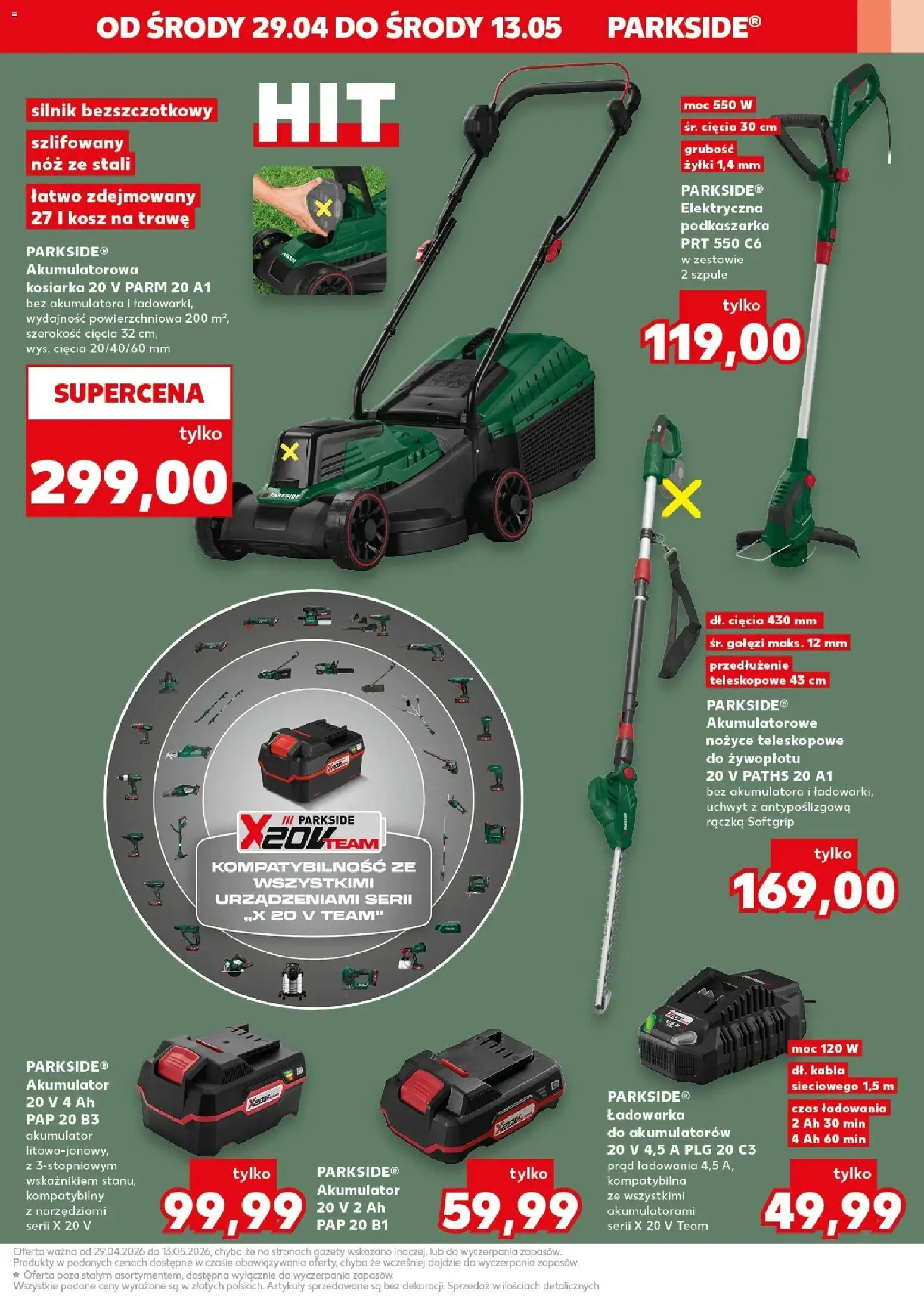 Kaufland gazetka - Złap Okazje od 29.04.2026 | Strona: 7 | Produkty: Ładowarka, Kosiarka, Kosz