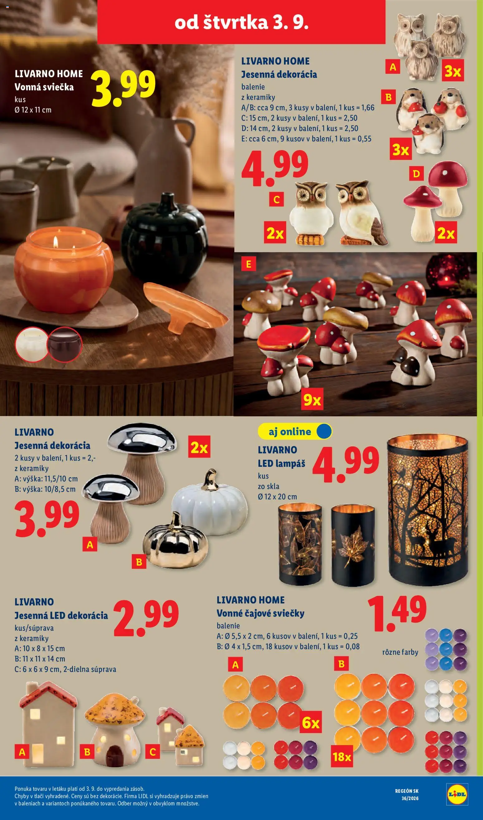 Nové Lidl akcie – leták je platný od 31.08.2026 | Strana: 89 | Produkty: Led, Sviečky, Čajové sviečky