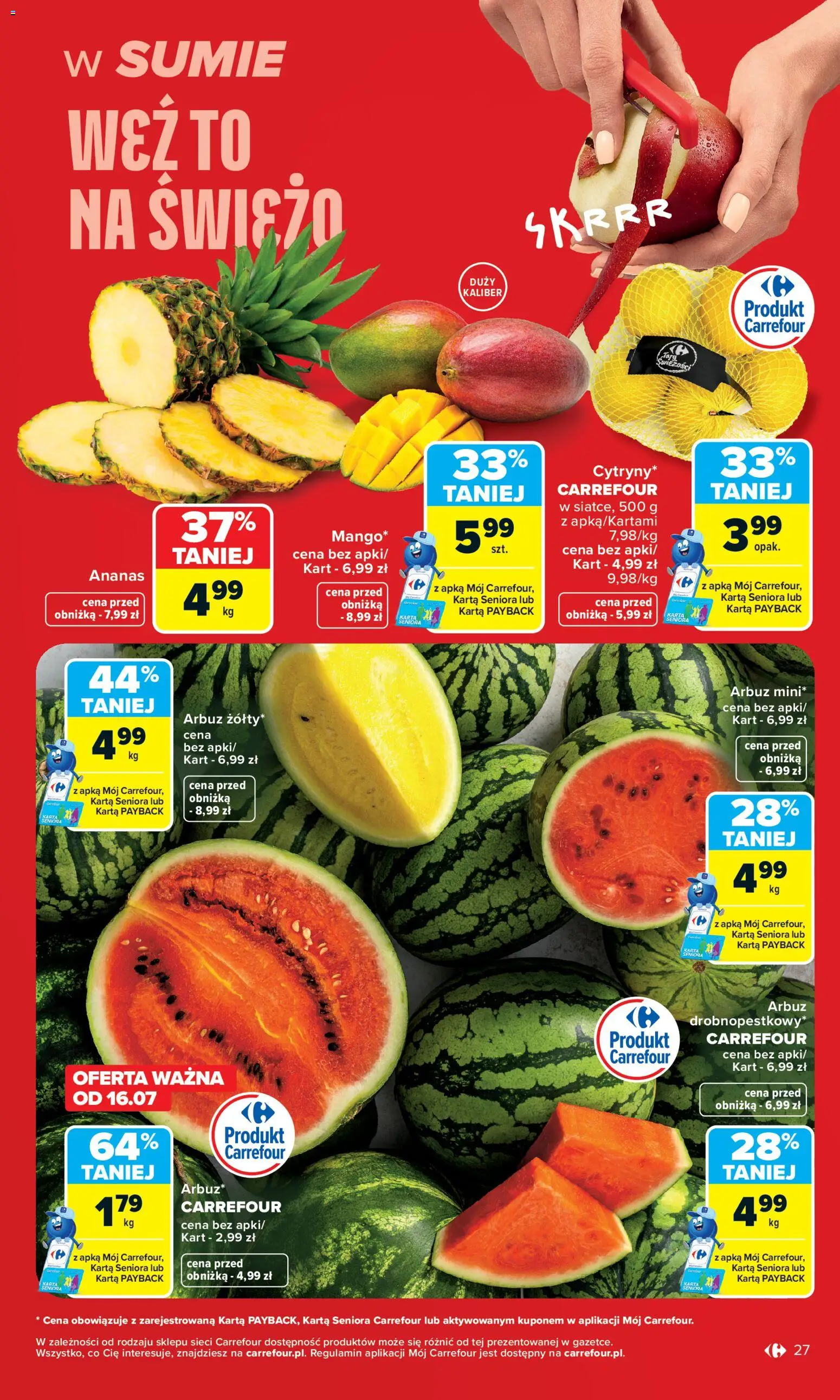 Carrefour gazetka od 13.07.2026 | Strona: 29 | Produkty: Karta, Arbuz, Ananas