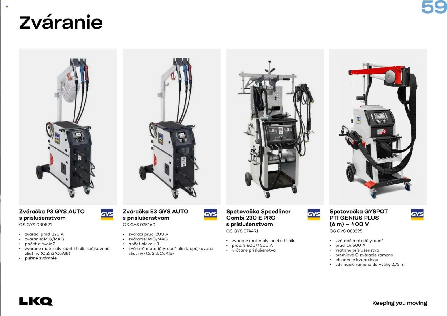 Nové Auto Kelly akcie – leták je platný od 17.08.2026 | Strana: 59 | Produkty: Zváračka