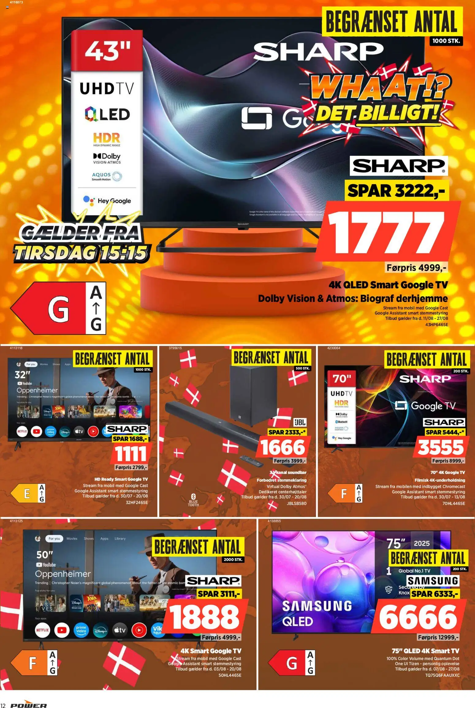 Power tilbudsavis – gyldig fra 07/08/2026 | Side: 12 | Produkter: Soundbar, Smart TV, TV, Video