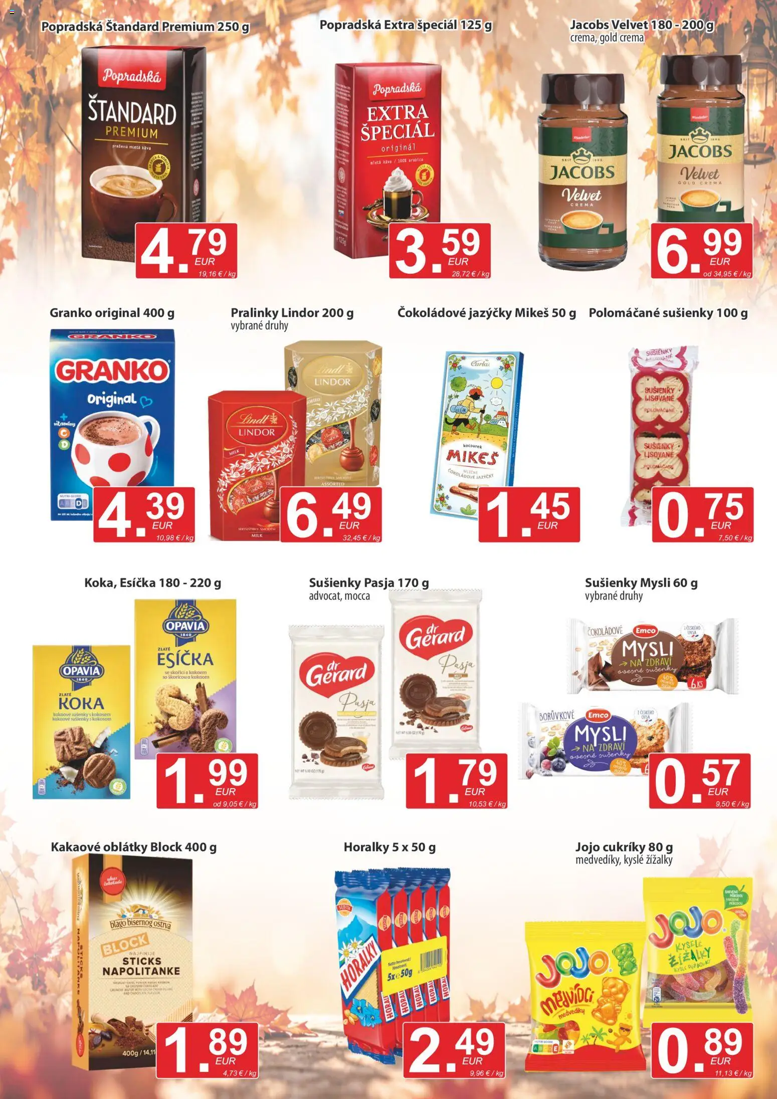 Nové CBA Verex akcie – leták je platný od 15.10.2026 | Strana: 7 | Produkty: Jacobs Velvet, Sušienky, Mletá káva, Horálky