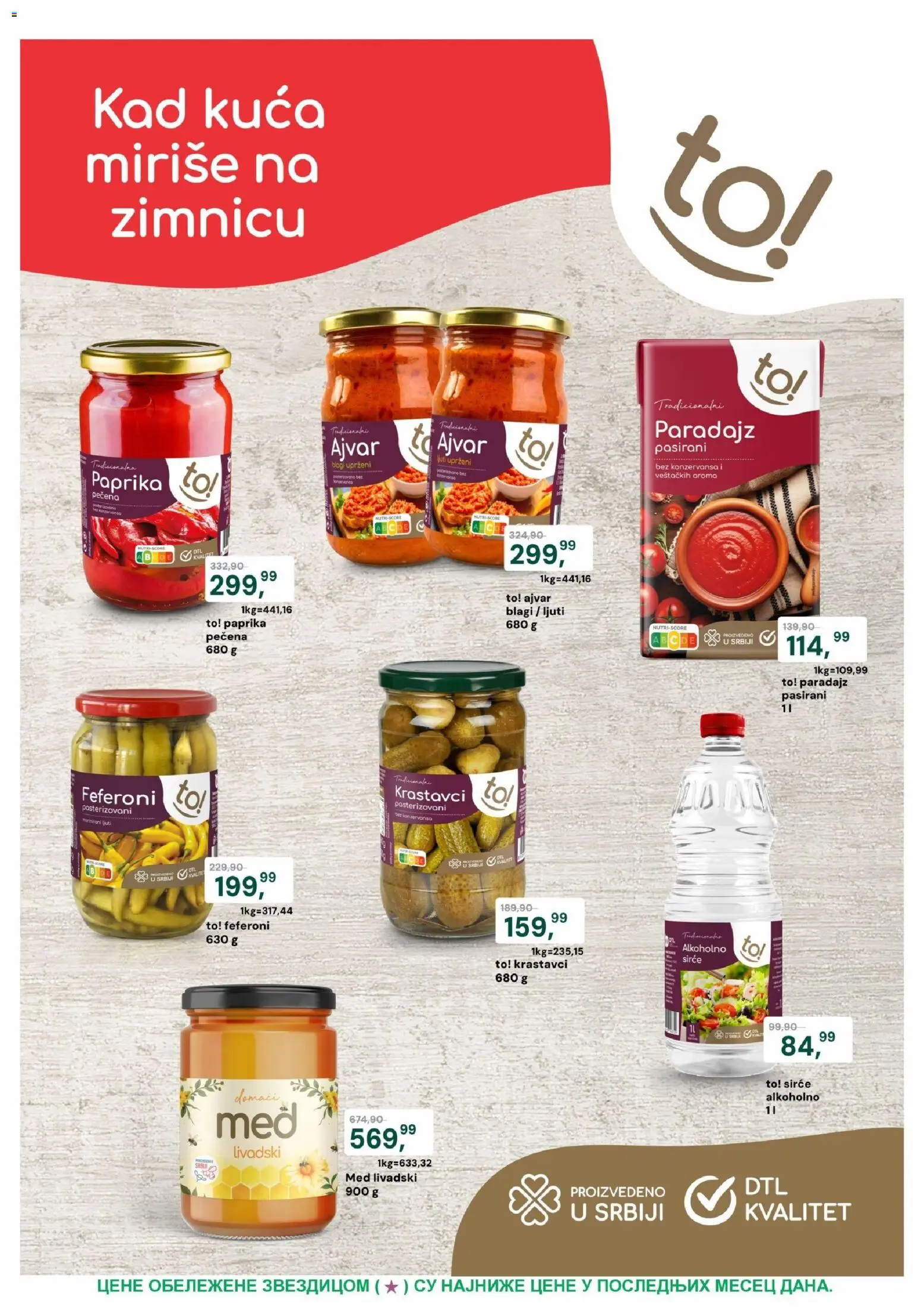 Europrom katalog - važi od 23.09.2026 | Strana: 2 | Proizvode: Ajvar, Krastavci, Med, Paradajz