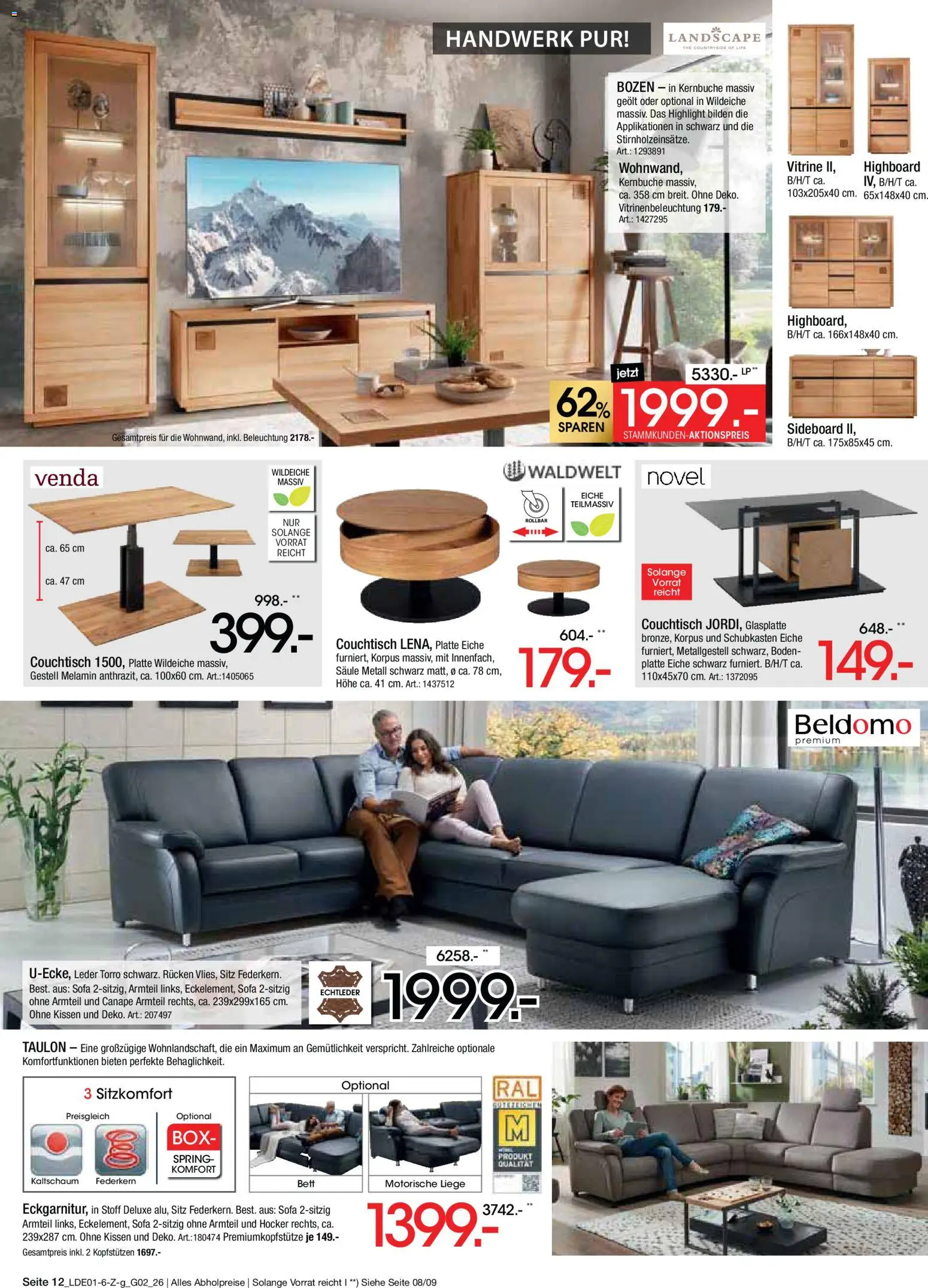 Zurbrüggen Große Marken-Sensation – gültig ab 31.01.2026 | Seite: 12 | Produkte: HIghboard, Sofa, Liege, Box