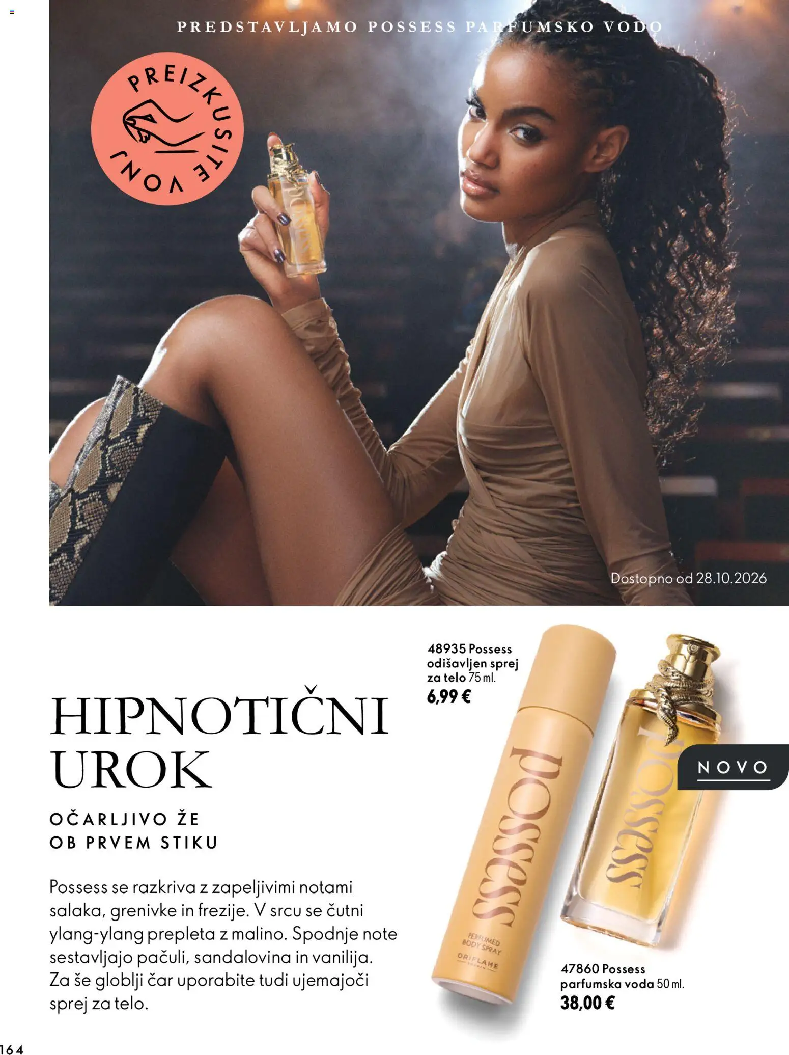 Novi Oriflame katalog ponudbe – veljaven od 07.10.2026 | Stran: 164 | Izdelki: Voda, Parfumska voda