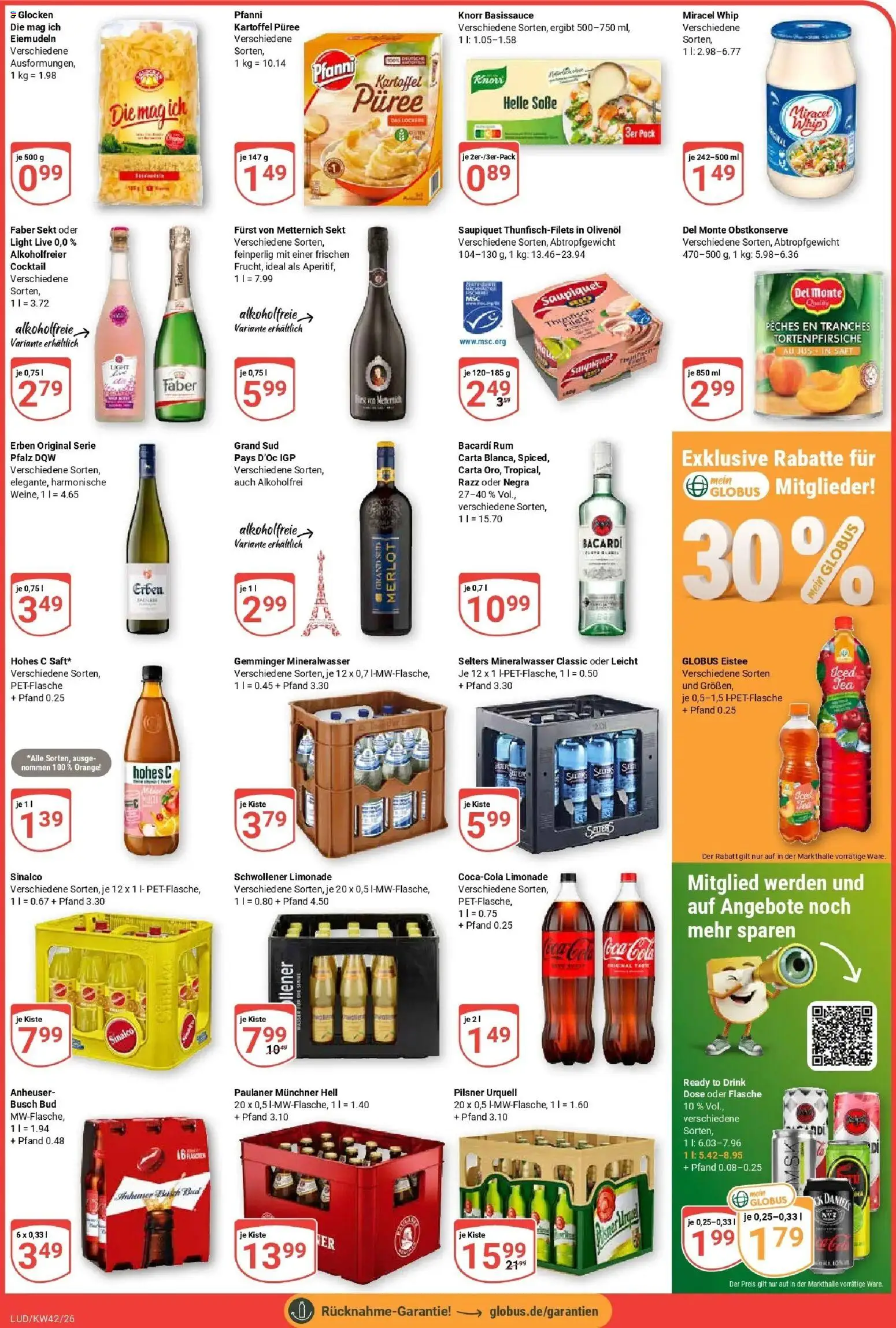 Globus Prospekt Ludwigshafen-Oggersheim (ab 12.10.2026) » Angebote online | Seite: 4 | Produkte: Coca cola, Merlot, Grand sud, Paulaner