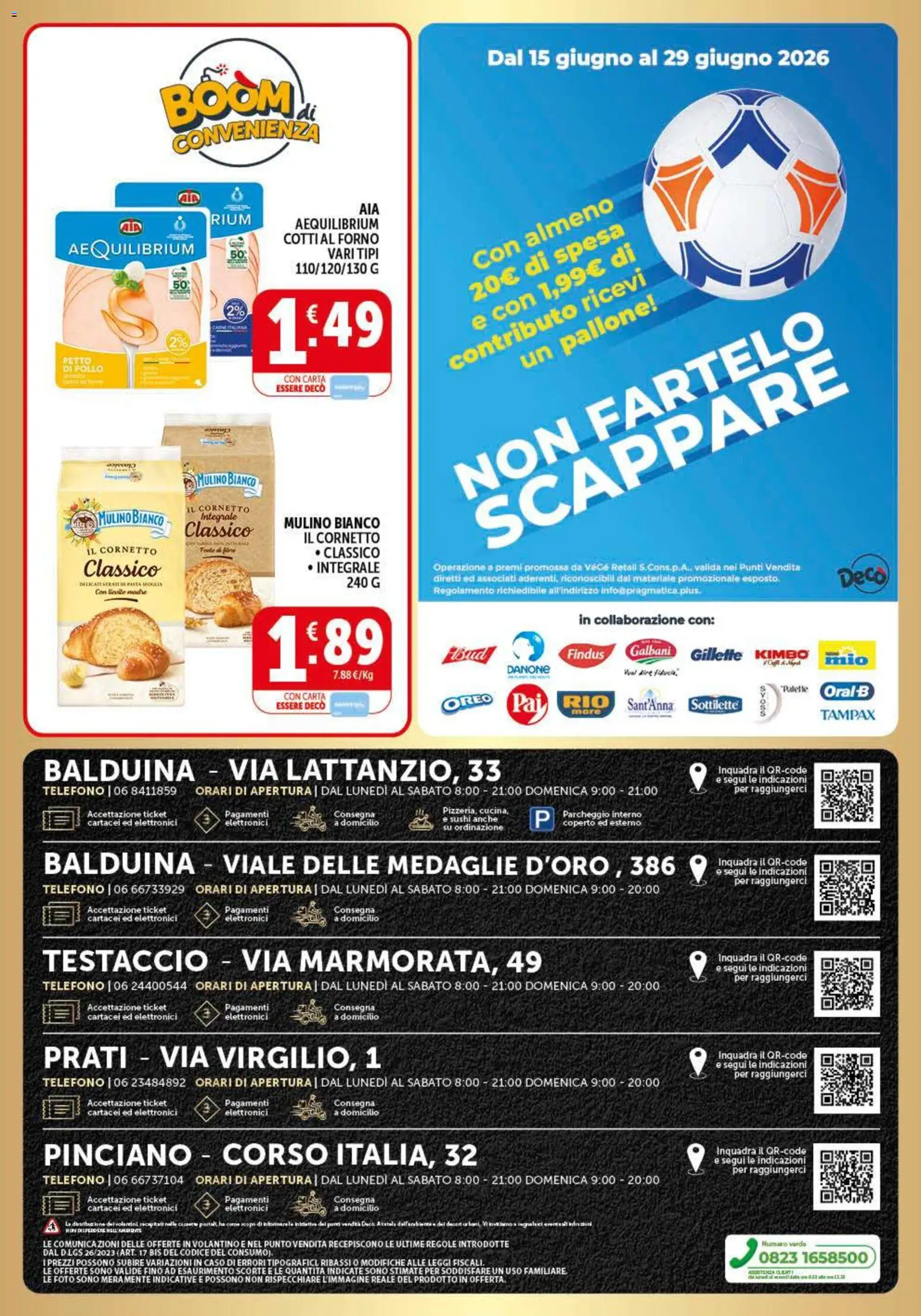 Volantino Decò del 08.06.2026 | Pagina: 6 | Prodotti: Pollo, Pallone, Telefono, Forno
