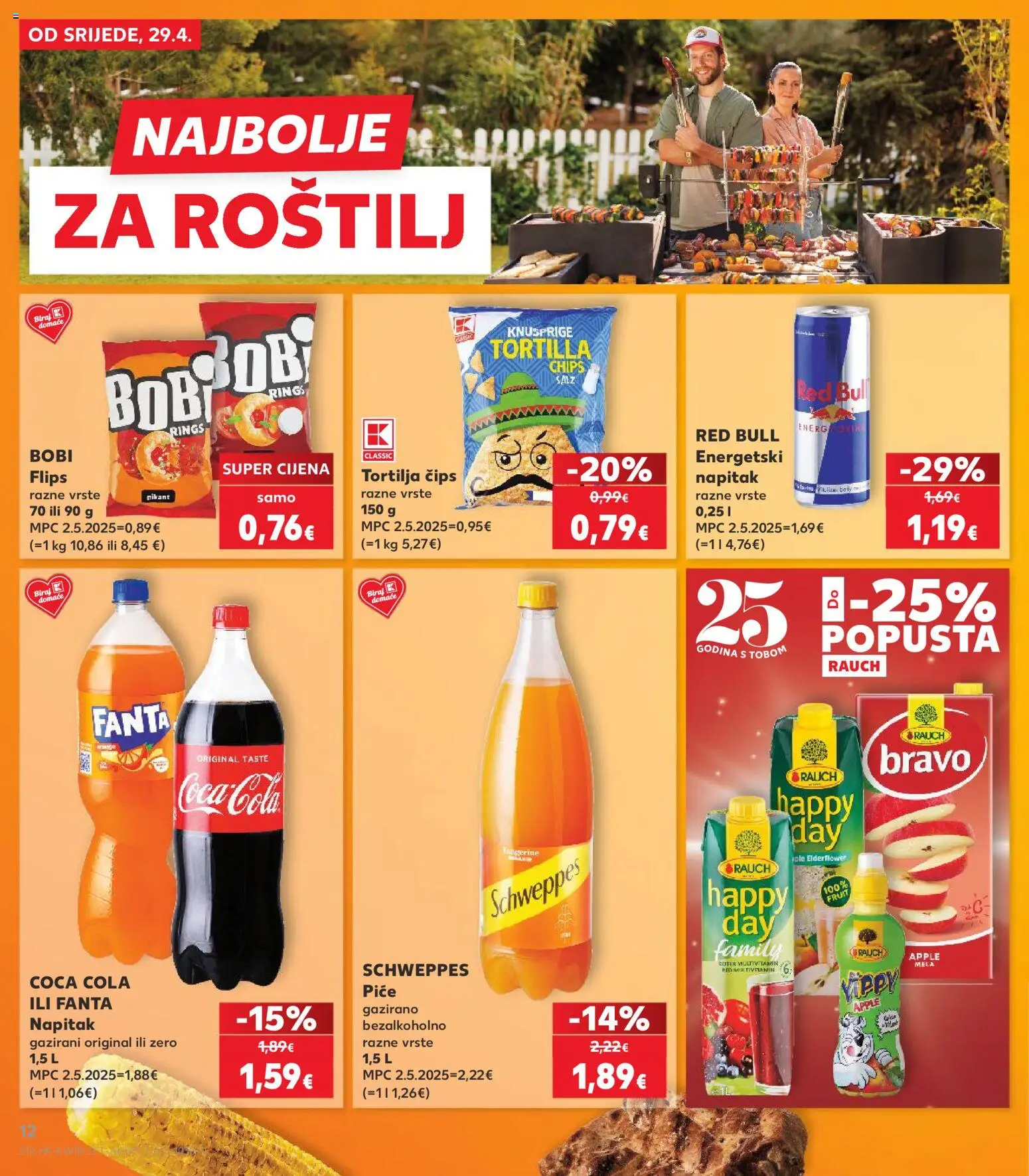 Kaufland katalog | vrijedi od 29.04.2026 | Stranica: 12 | Proizvodi: Coca cola, Fanta, Flips, Čips