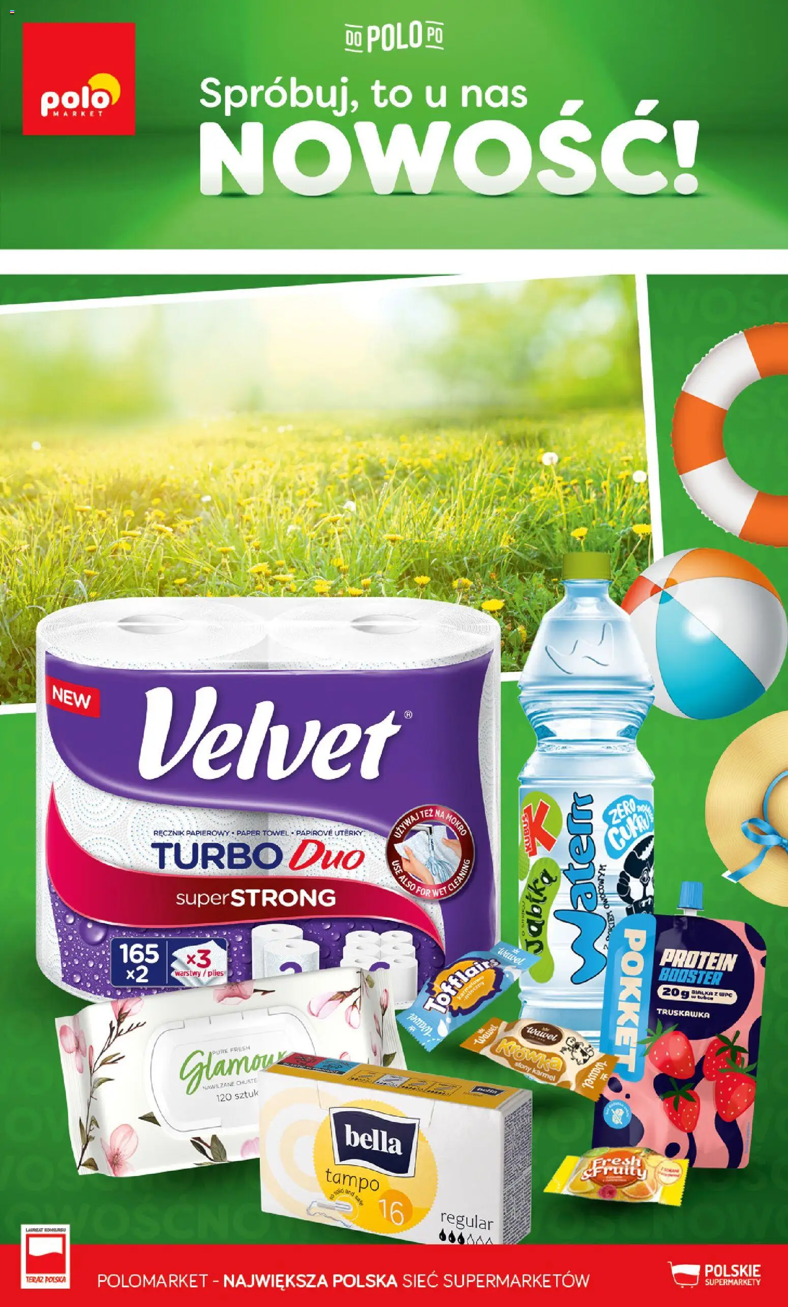 Nowa POLOmarket gazetka od jutra 19.08.2026 | Strona: 1 | Produkty: Słony karmel, Ręcznik papierowy