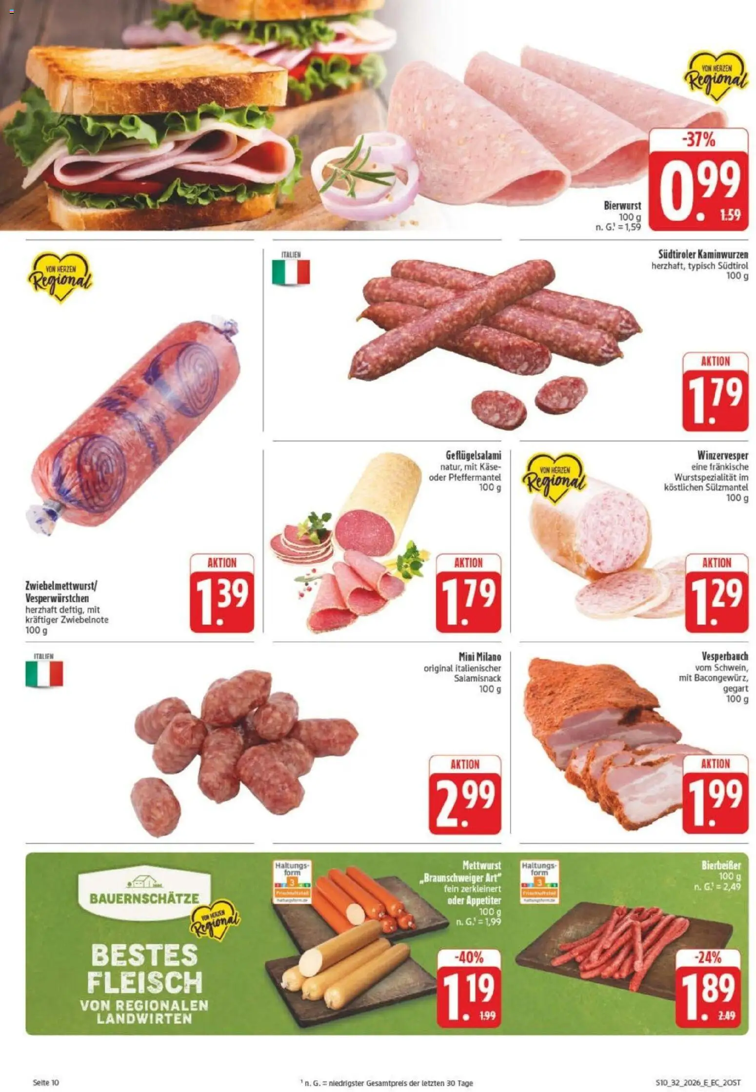 Edeka Prospekt Leipzig – gültig ab 03.08.2026 | Seite: 14 | Produkte: Käse, Fleisch