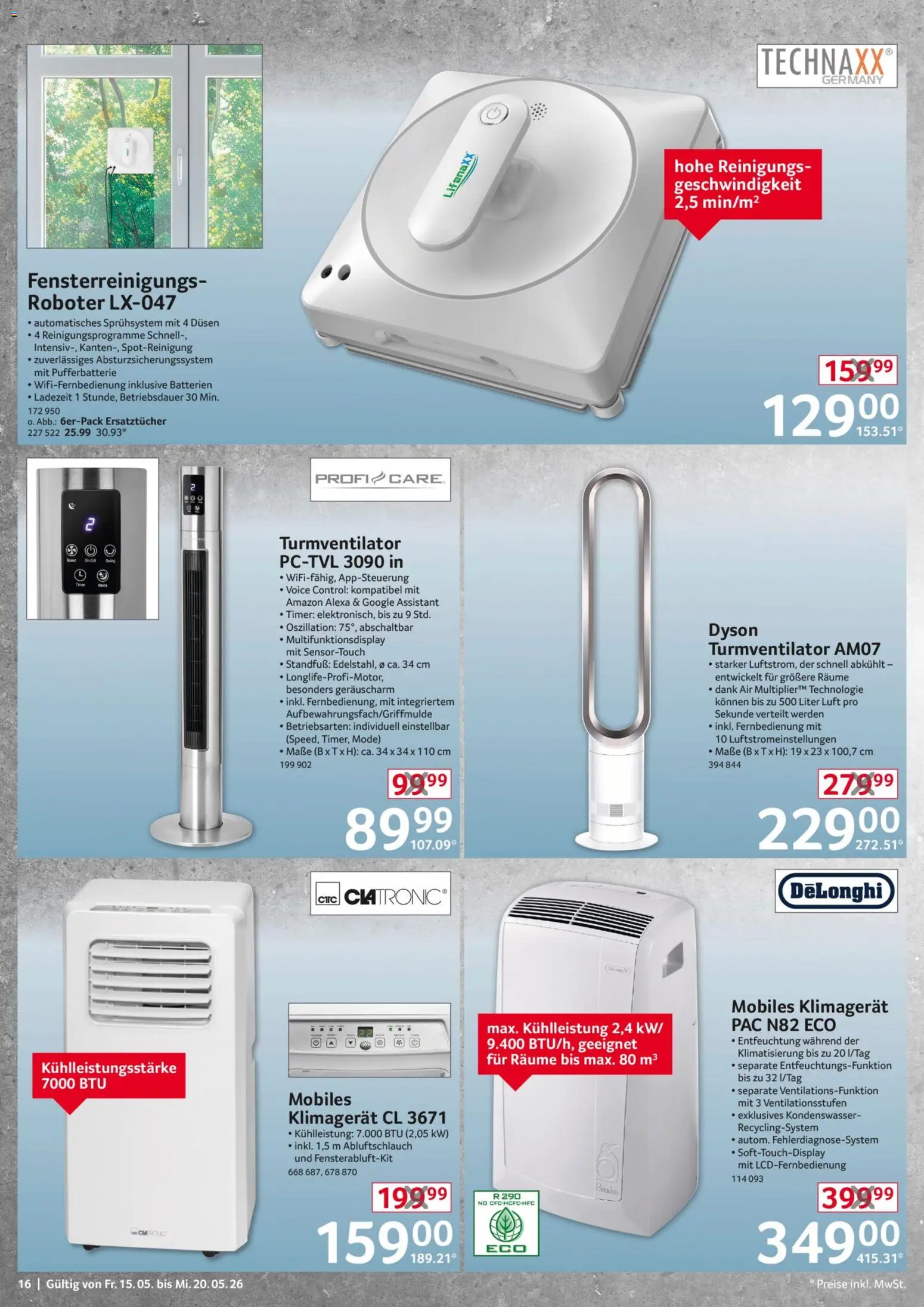 Selgros Non Food – gültig ab 15.05.2026 | Seite: 16 | Produkte: Dyson, Roboter, Batterien, Turmventilator