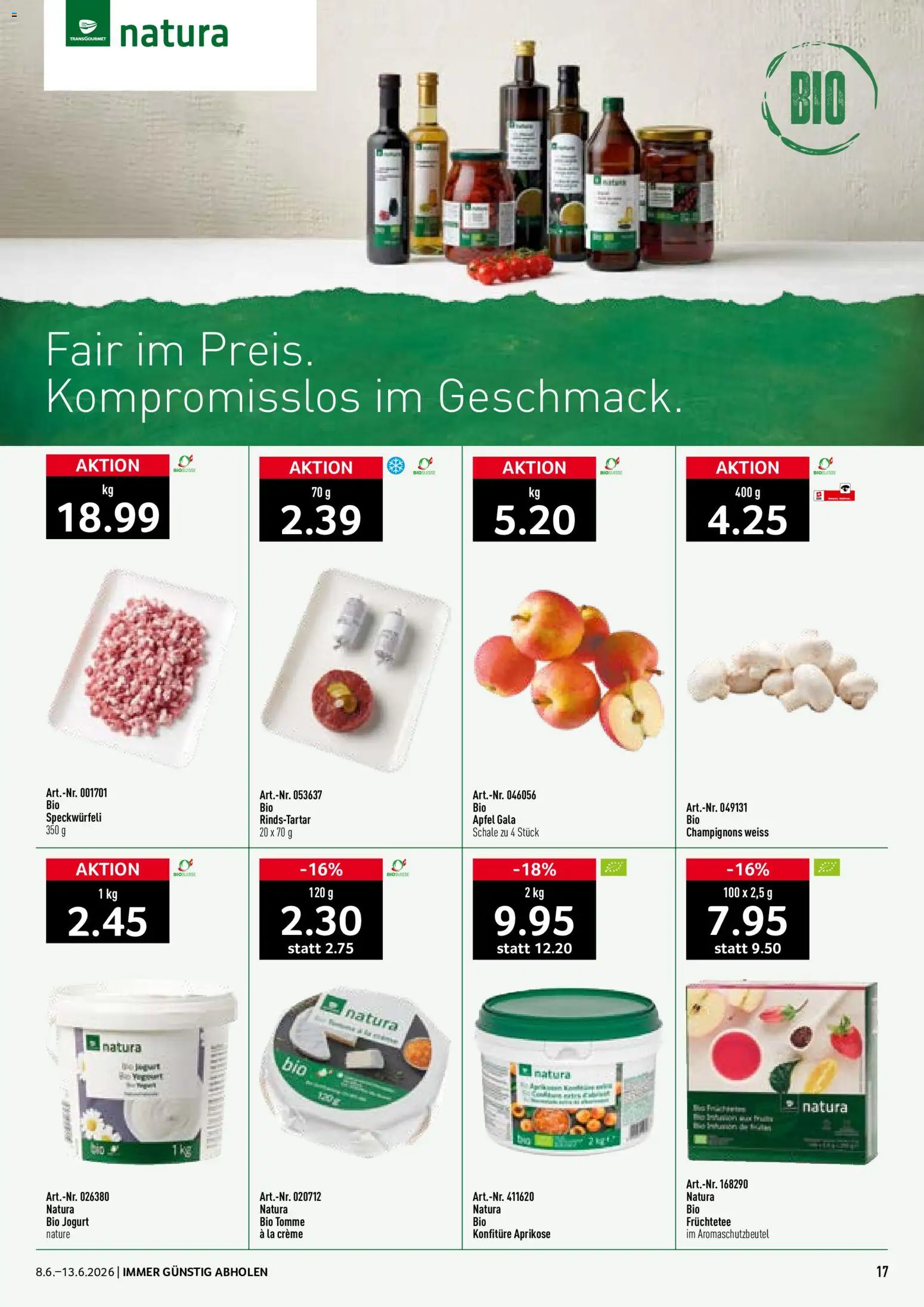 Prodega aktionen – gültig ab 08.06.2026 | Seite: 17 | Produkte: Champignons, Äpfel, Creme