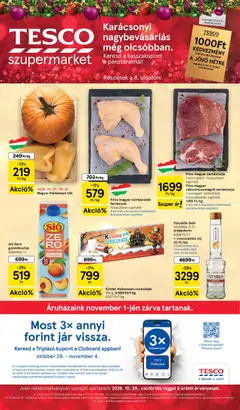 Tesco Szupermarket akciós újság - amely érvényes a következő dátumtól: 2026.10.29.