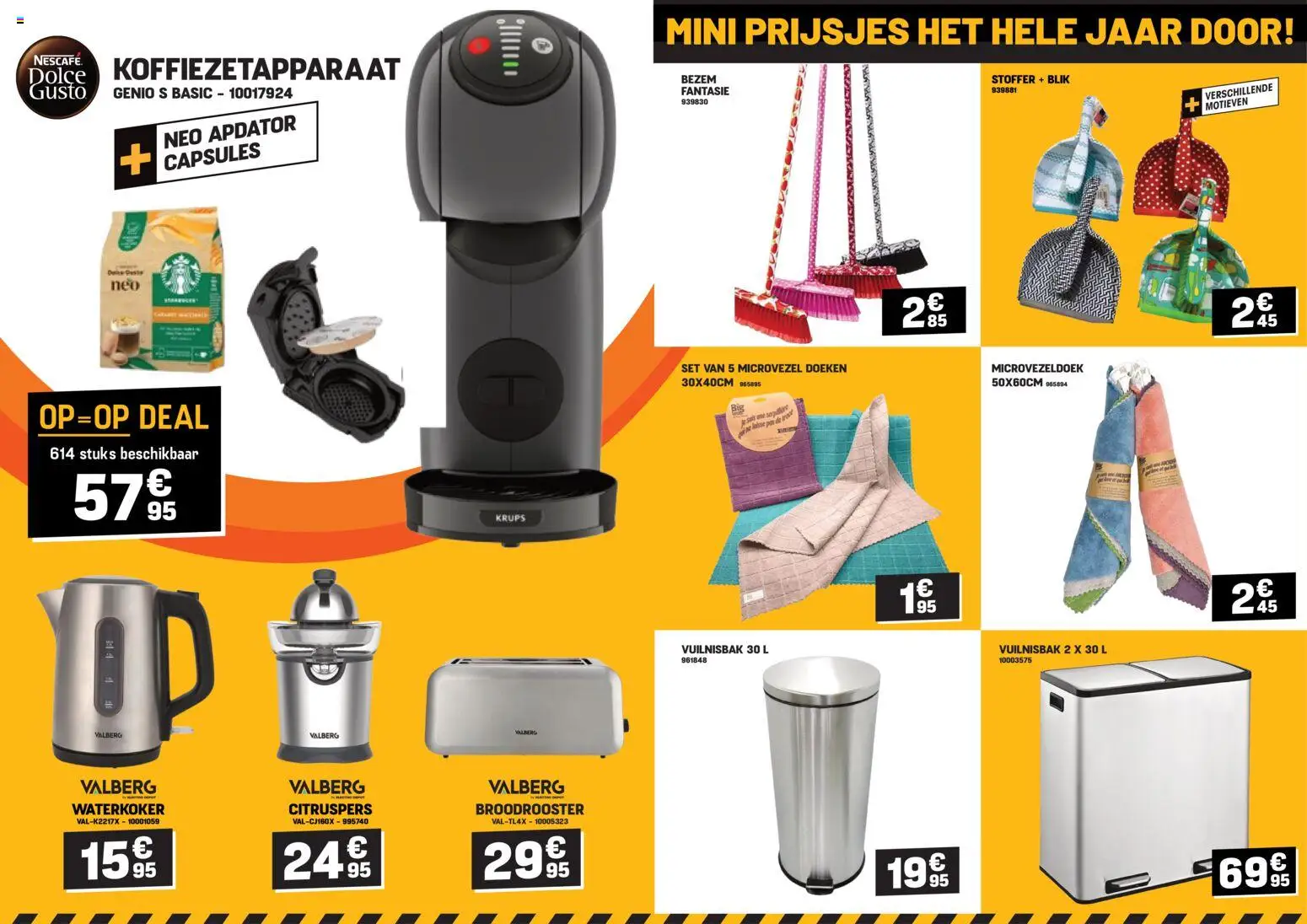 {H1} | Pagina: 12 | Producten: Waterkoker, Koffiezetapparaat, Doeken, Nescafe