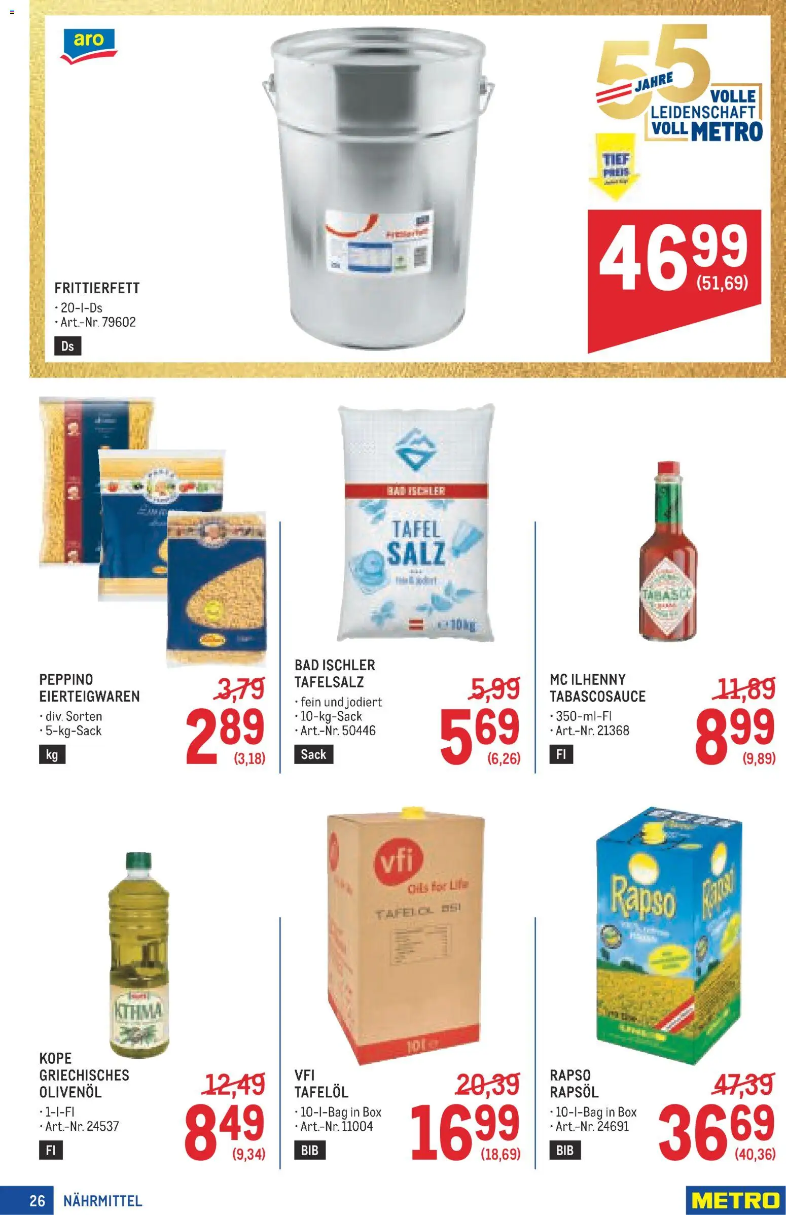 Metro angebote Profi gültig ab 09.07.2026 | Seite: 26 | Produkte: Salz, Box, Bad