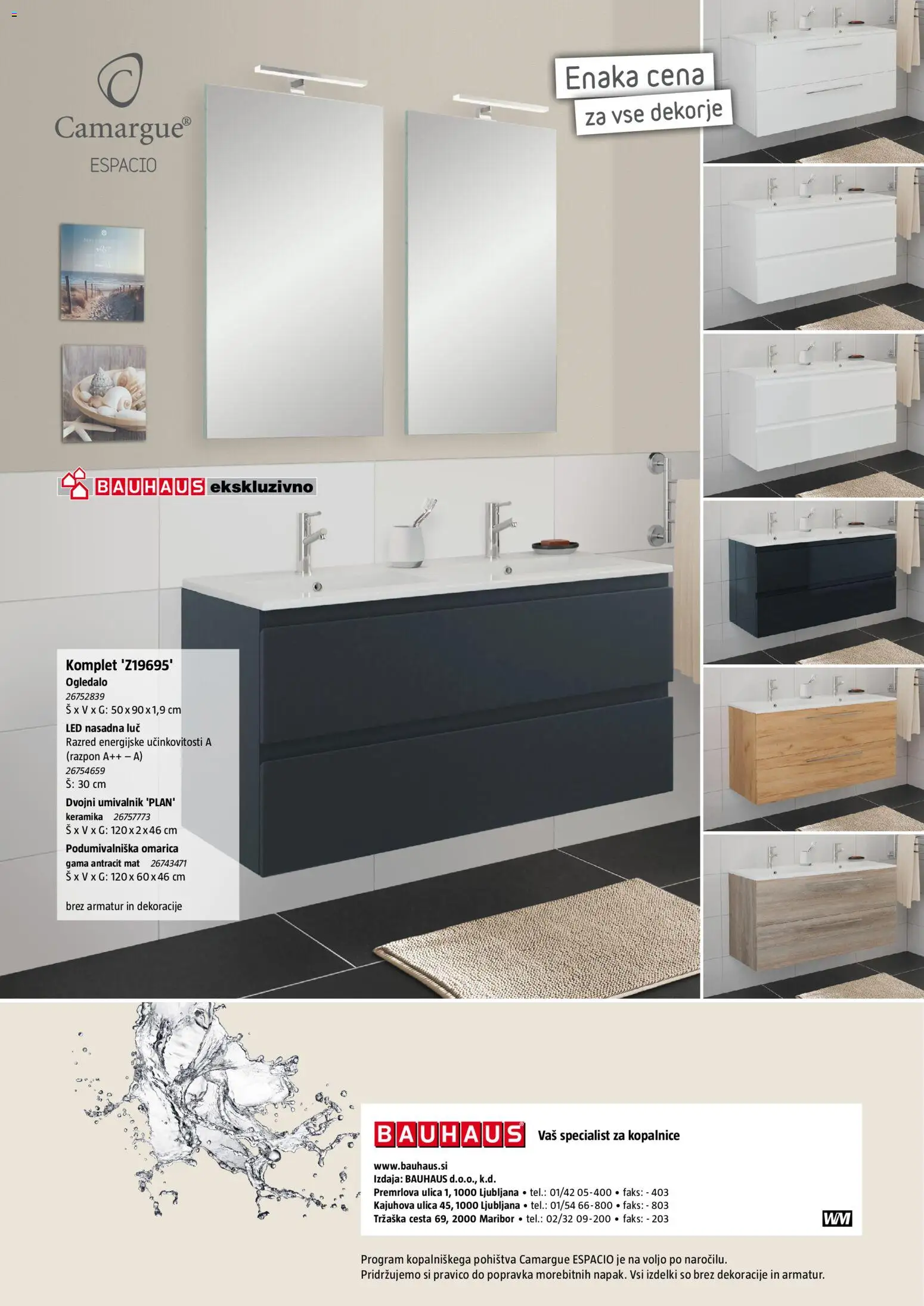 Novi Bauhaus katalog ponudbe – veljaven od 28.09.2026 | Stran: 32 | Izdelki: Ogledalo, Umivalnik, Omarica