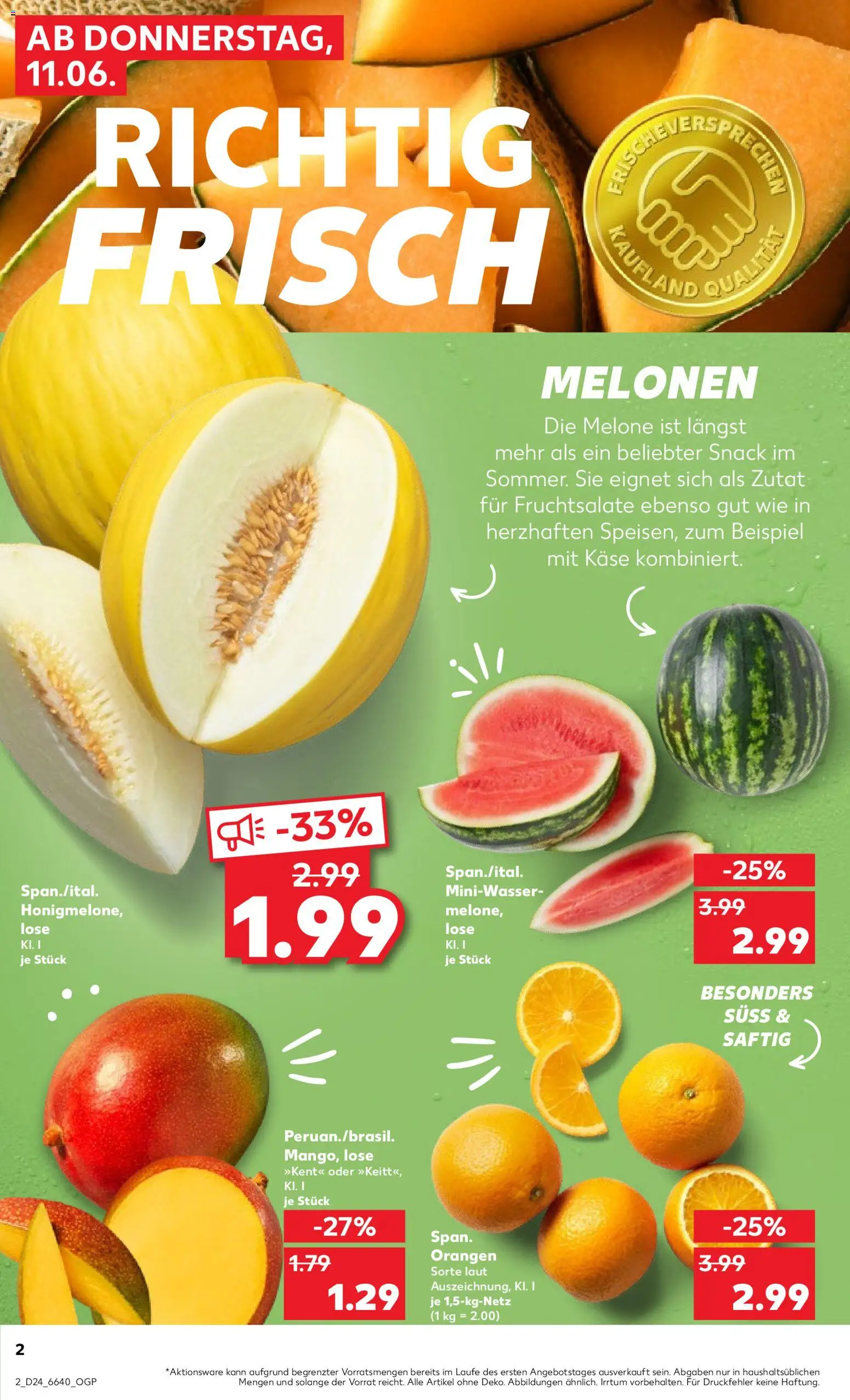 Kaufland Německo leták od 11.06.2026 | Strana: 2 | Produkty: Kaše
