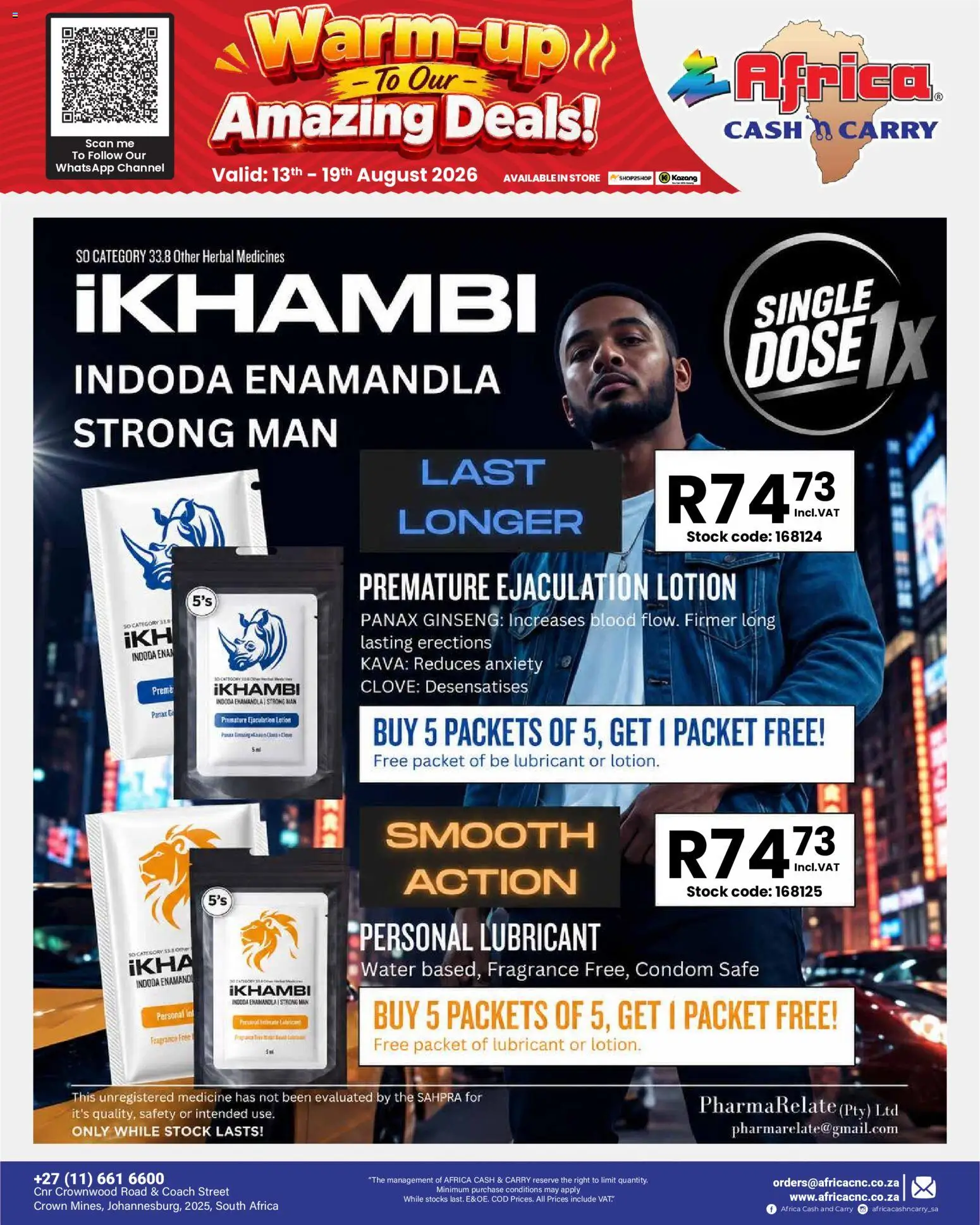 New Africa Cash & Carry catalogue – valid from 13/08/2026 | Page: 21 | Products: Fragrance, Stock, Water, Lotion