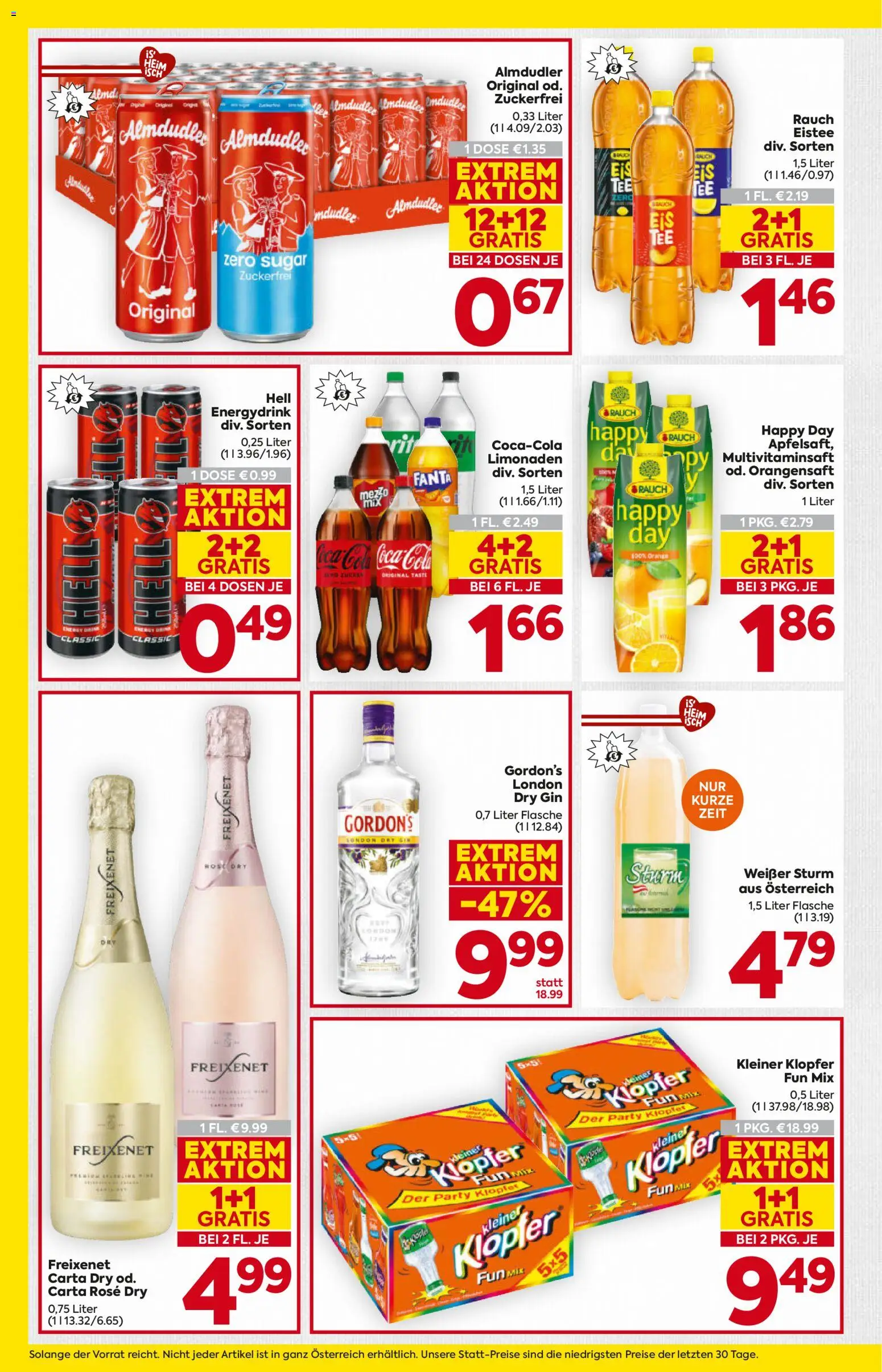Billa AT akciós ujság - amely érvényes a következő dátumtól: 2026.09.03. | Oldal: 14 | Termékek: Fanta, Cola, Gin, Rosé