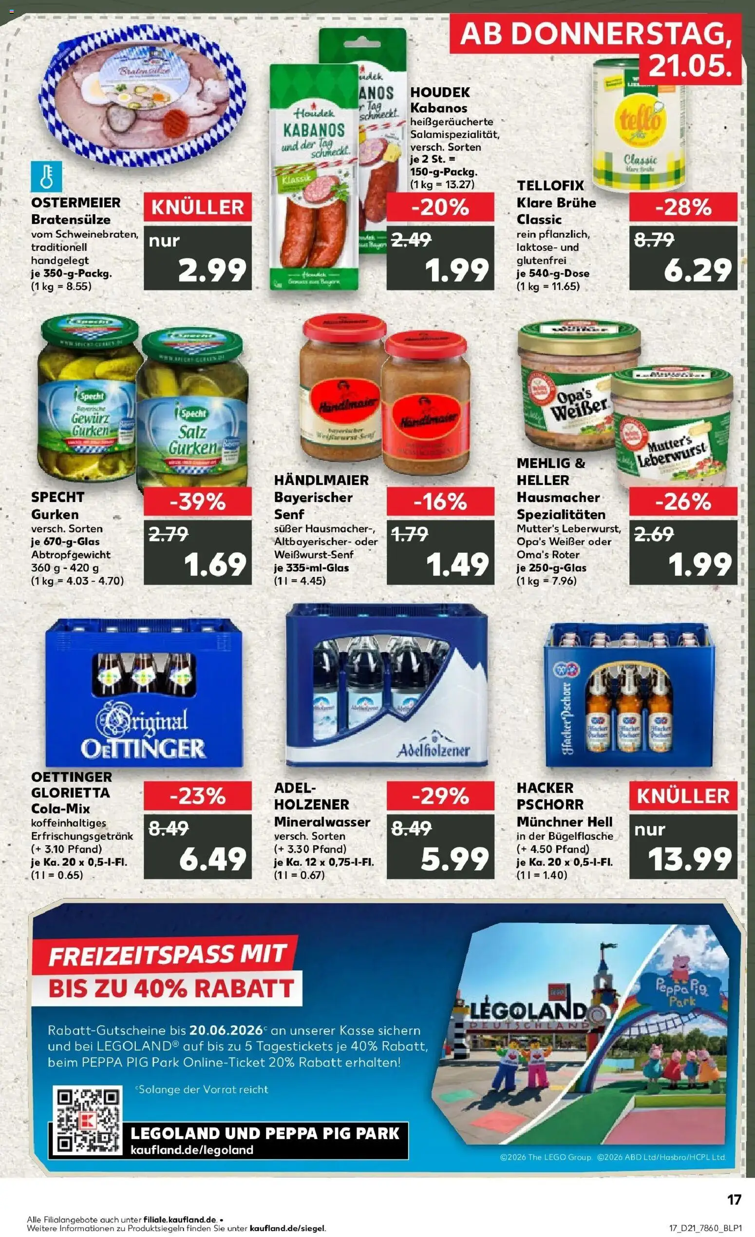 Kaufland Prospekt Landsberg Am Lech – gültig ab 18.05.2026 | Seite: 22 | Produkte: Adelholzener, Mineralwasser, Salz, Gurken