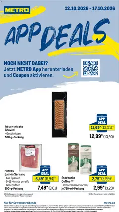 Metro App Deals ab 12.10.2026 gültig