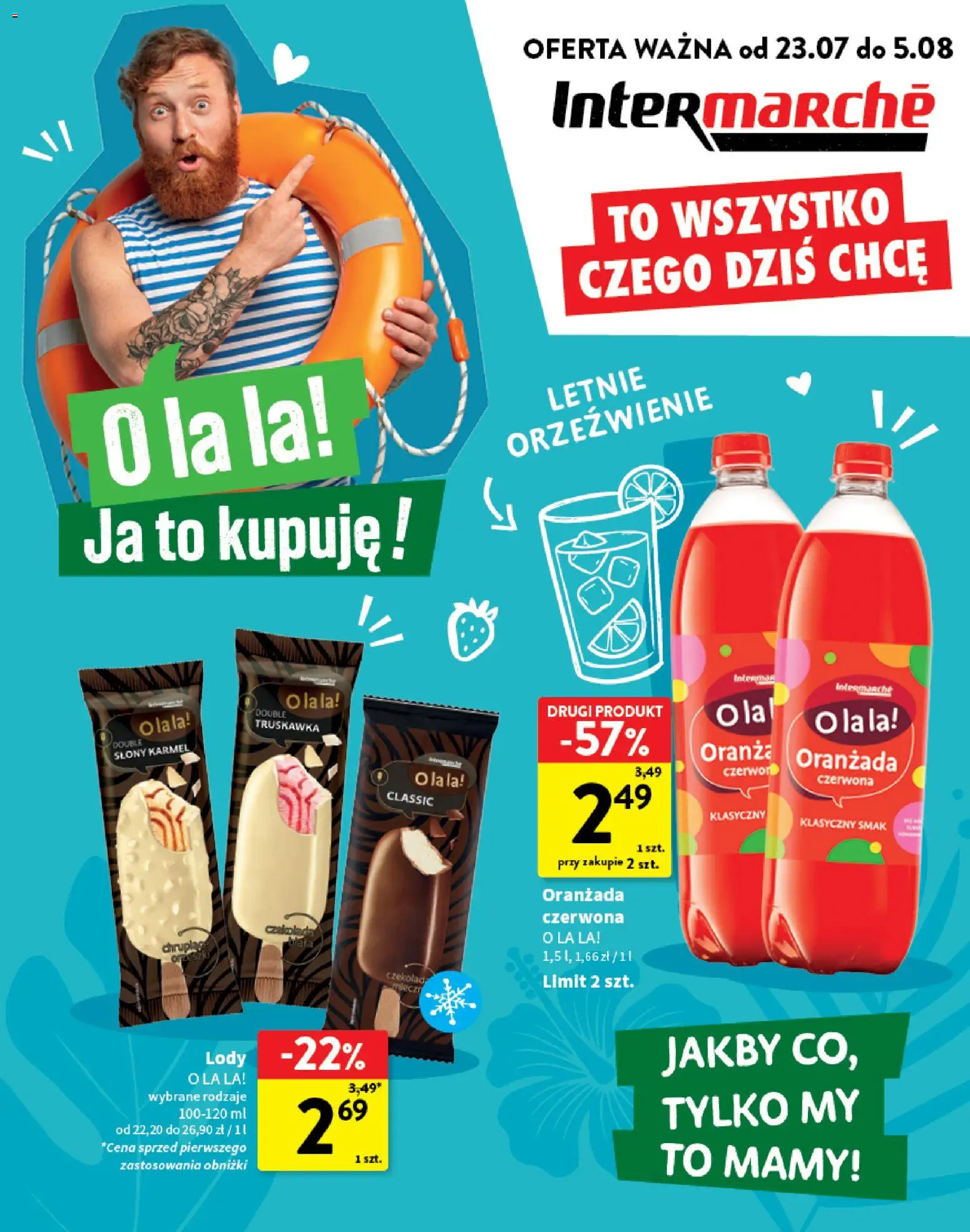 Intermarche gazetka - O La La! Ja to kupuję od 23.07.2026 | Strona: 1 | Produkty: Czekolada, Lody
