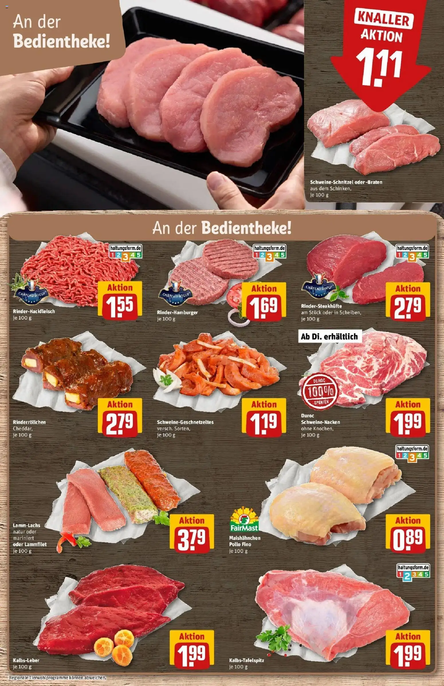 REWE Prospekt ab 31.08.2026 zum Blättern » Angebote | Seite: 8 | Produkte: Schweinenacken, Kalbsleber