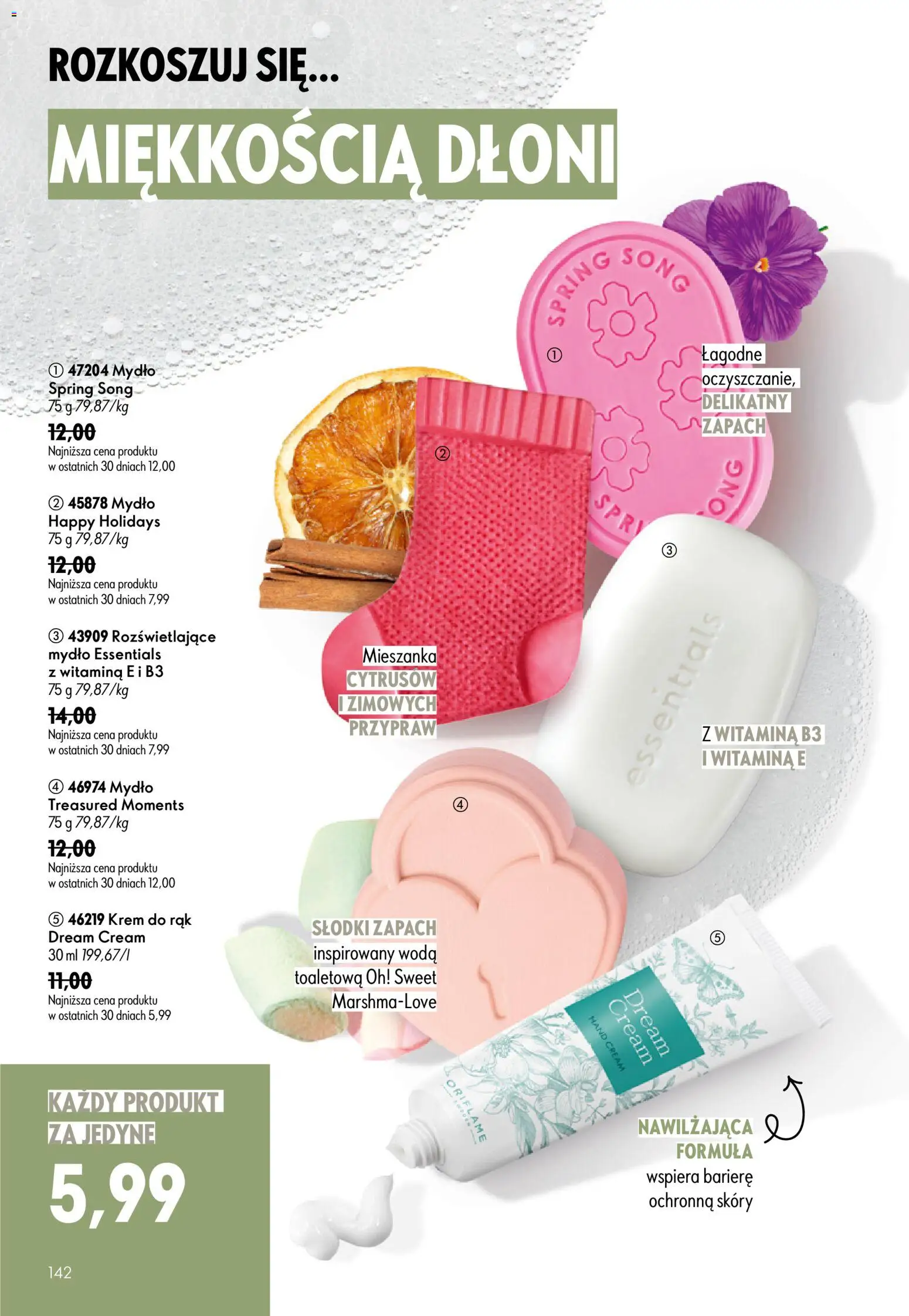 Oriflame Katalog 9 2026 od 17.06.2026 | Strona: 142 | Produkty: Zapach, Krem do rąk, Mydło, Krem