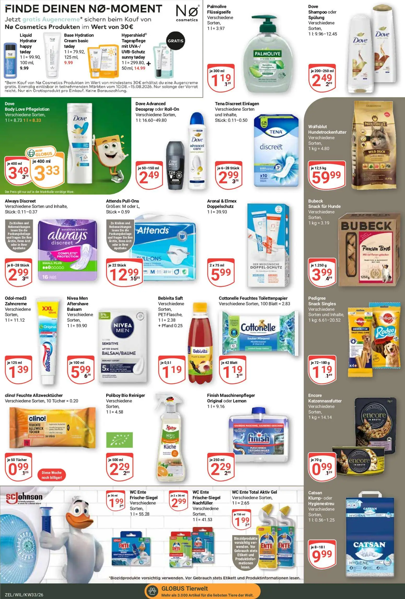 Globus Prospekt Zell – gültig ab 10.08.2026 | Seite: 18 | Produkte: Spülung, Deospray, Saft, Toilettenpapier