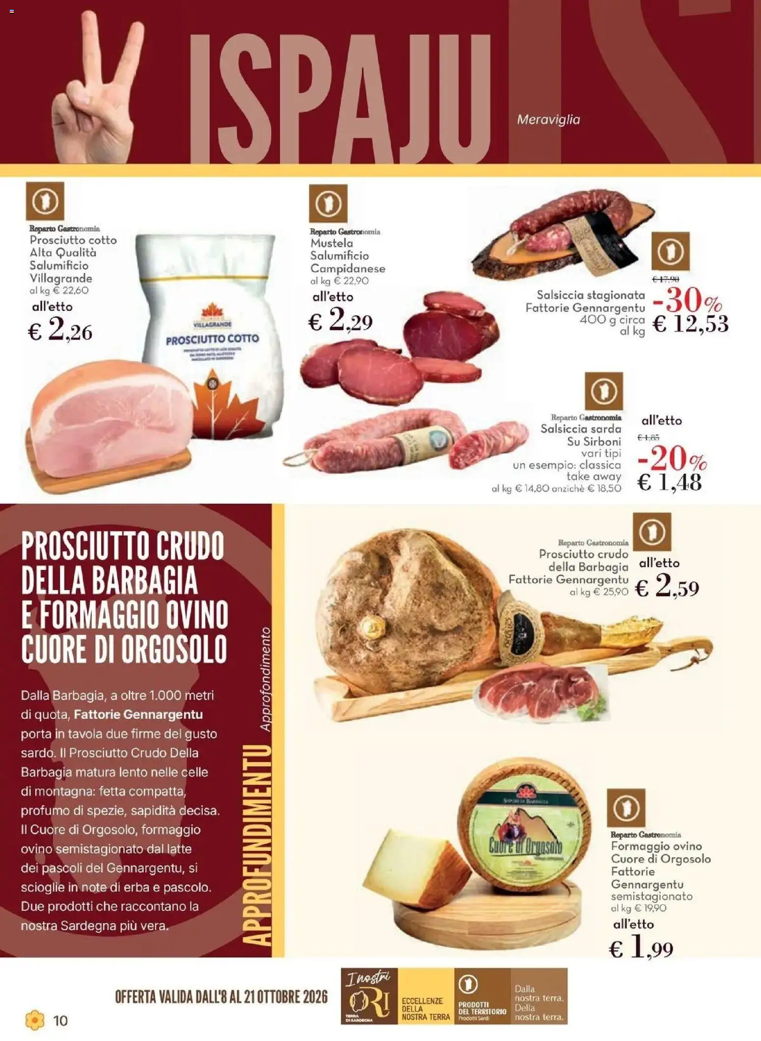 Anteprima volantino Conad dal 08/10/2026 prossima settimana | Pagina: 10 | Prodotti: Prosciutto Crudo, Porta, Formaggio, Prosciutto