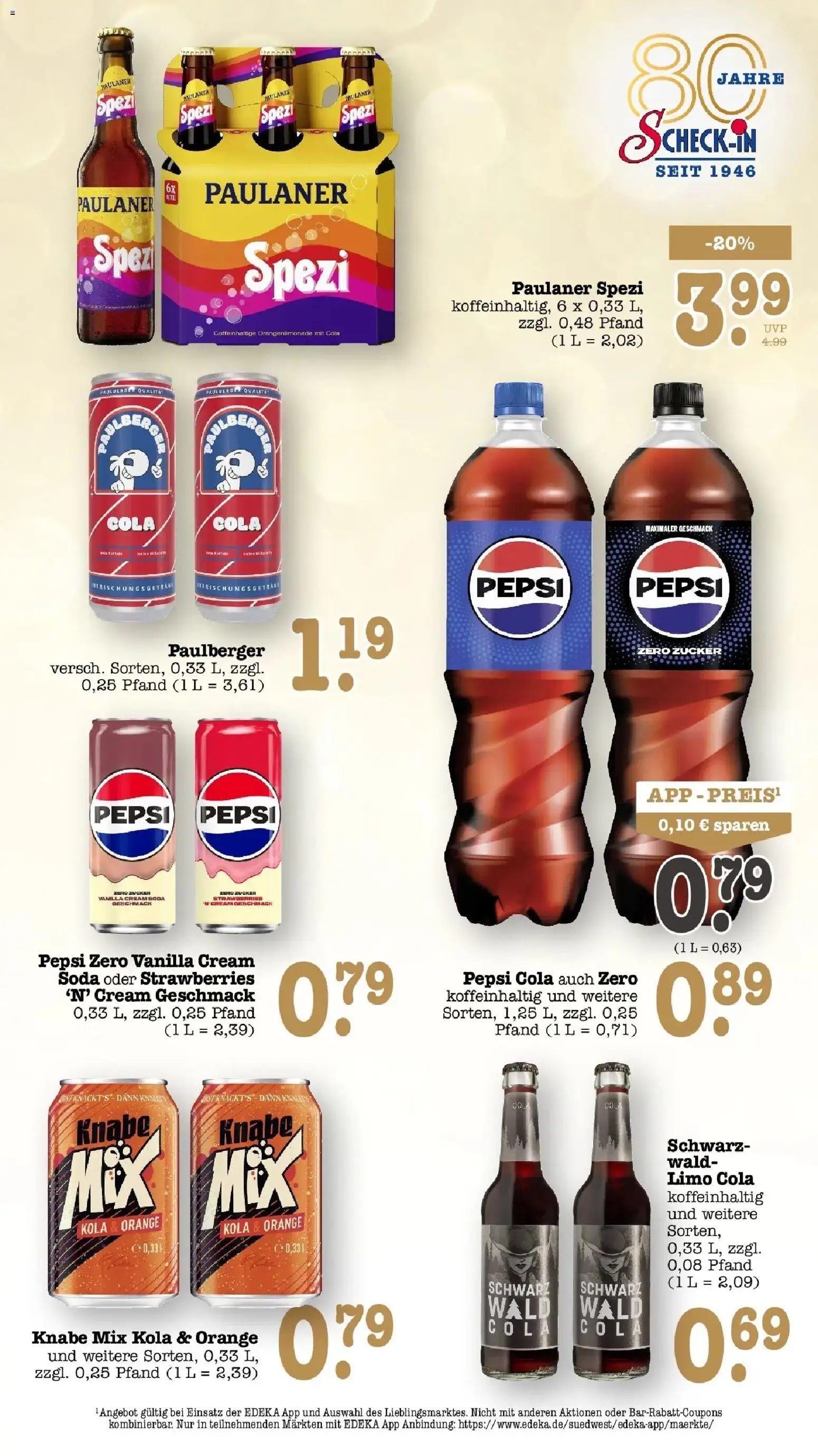 Edeka Prospekt Bühlertal (ab 05.10.2026) » Angebote Online | Seite: 53 | Produkte: Cola, Paulaner spezi, Zucker, Pepsi
