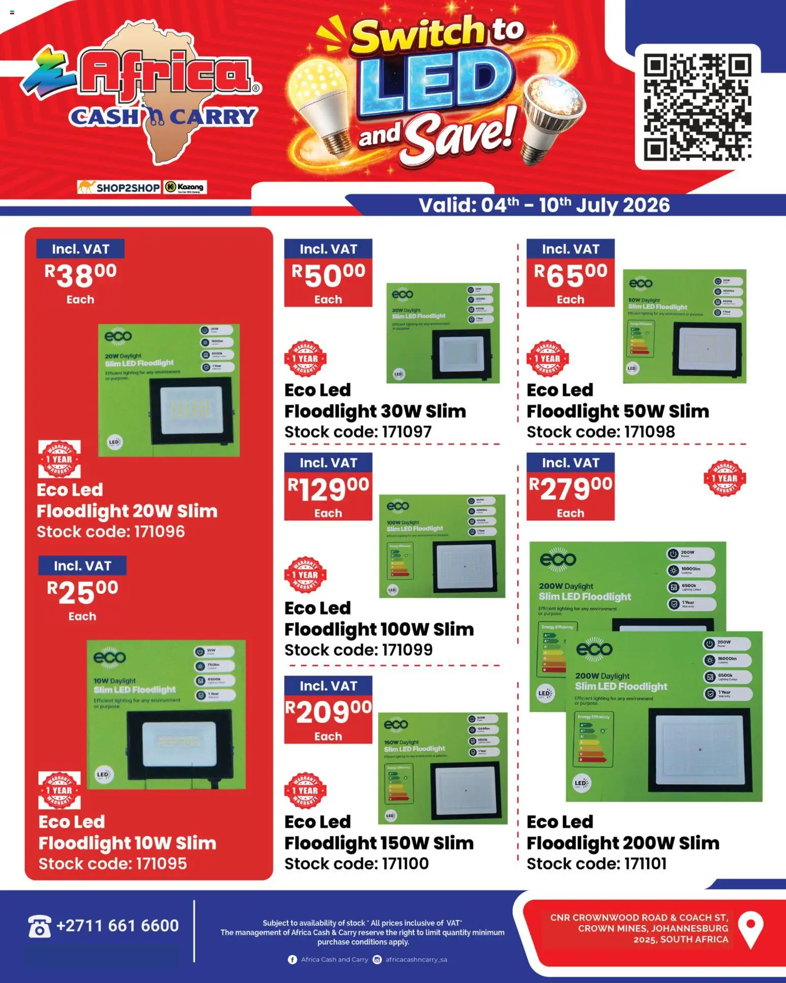 New Africa Cash & Carry catalogue – valid from 04/07/2026 | Page: 2 | Products: Switch, Stock