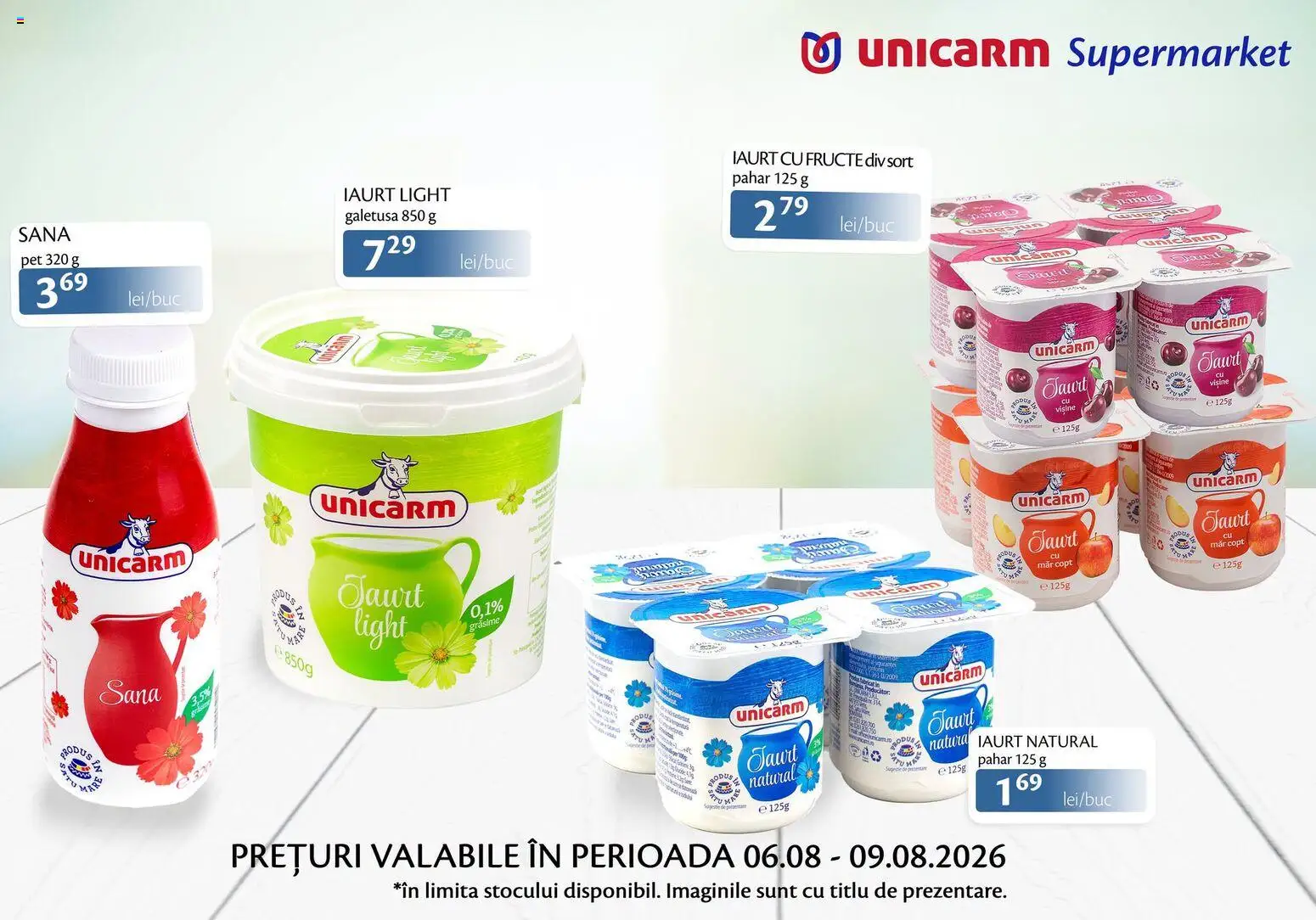 Noul catalog Unicarm – valabil de la 06.08.2026 | Pagină: 2 | Produse: Șort, Iaurt, Fructe